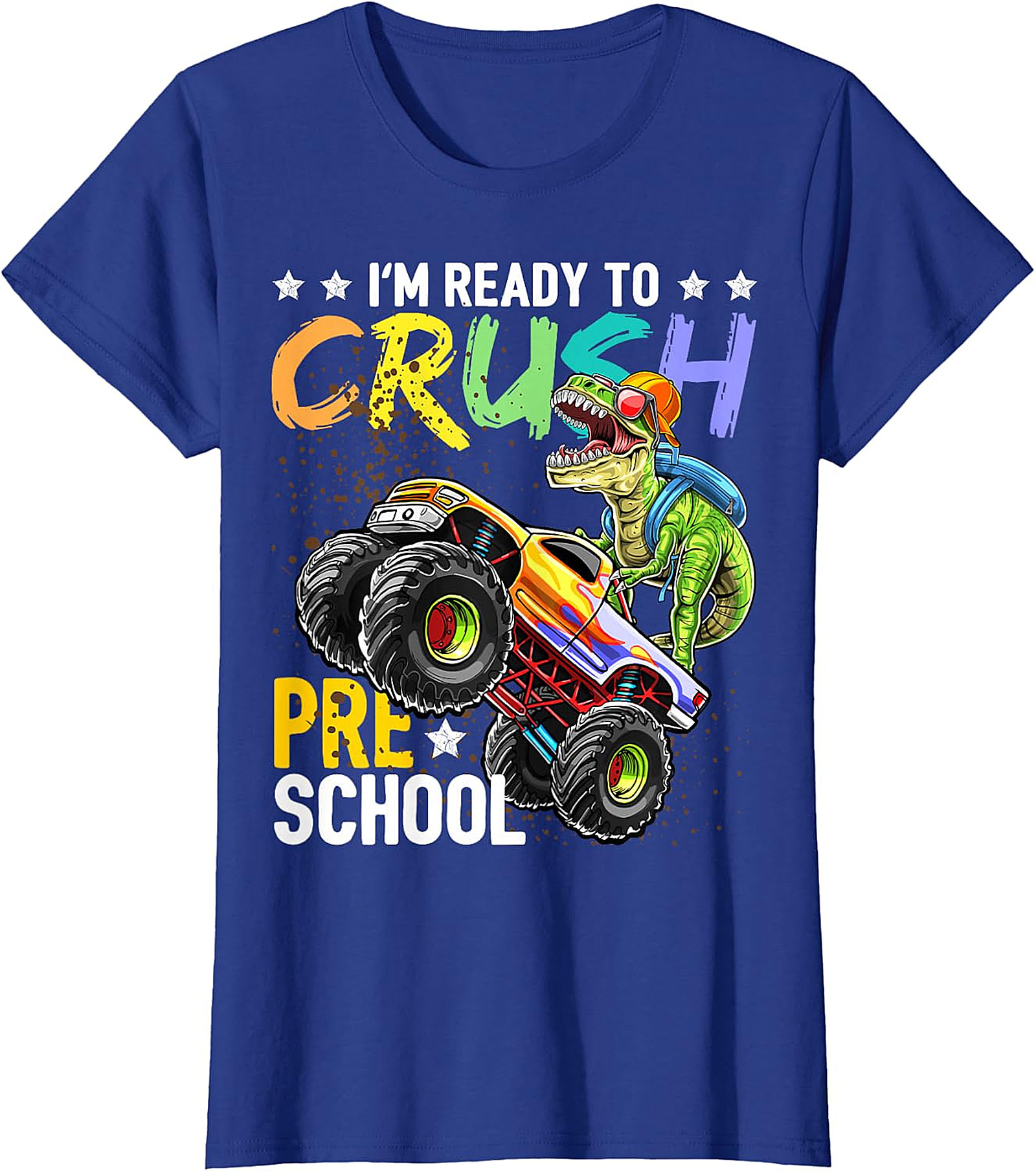 Kids "Crush Pre-School" T-Rex Monster Truck Shirt