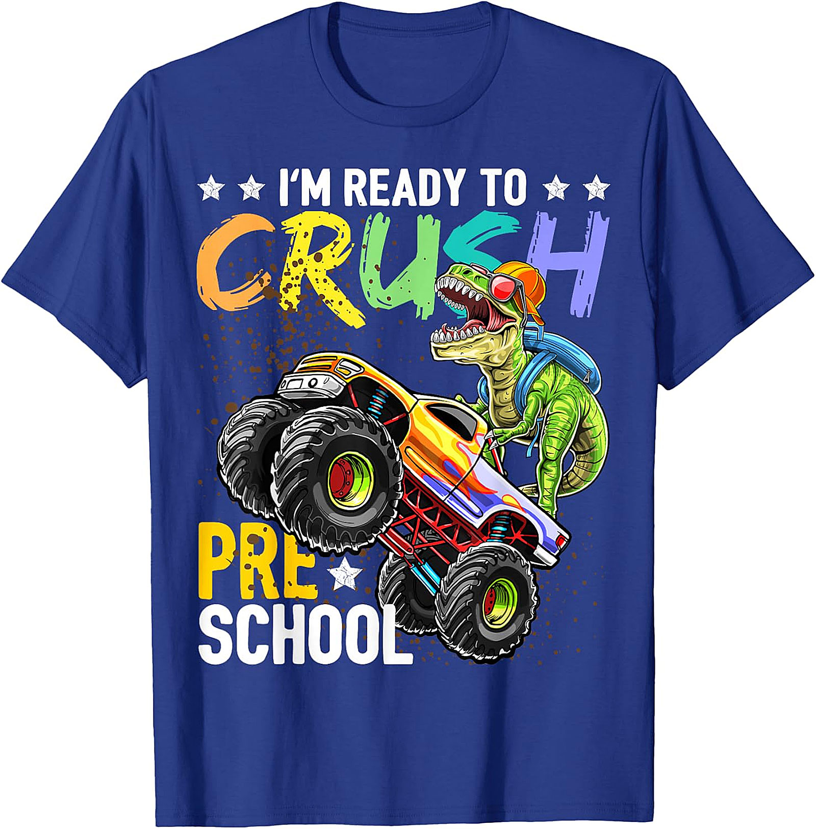 Kids "Crush Pre-School" T-Rex Monster Truck Shirt