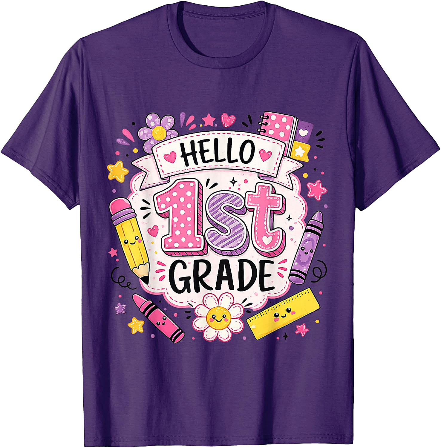 First Grade Girls Back to School Cute T-Shirt
