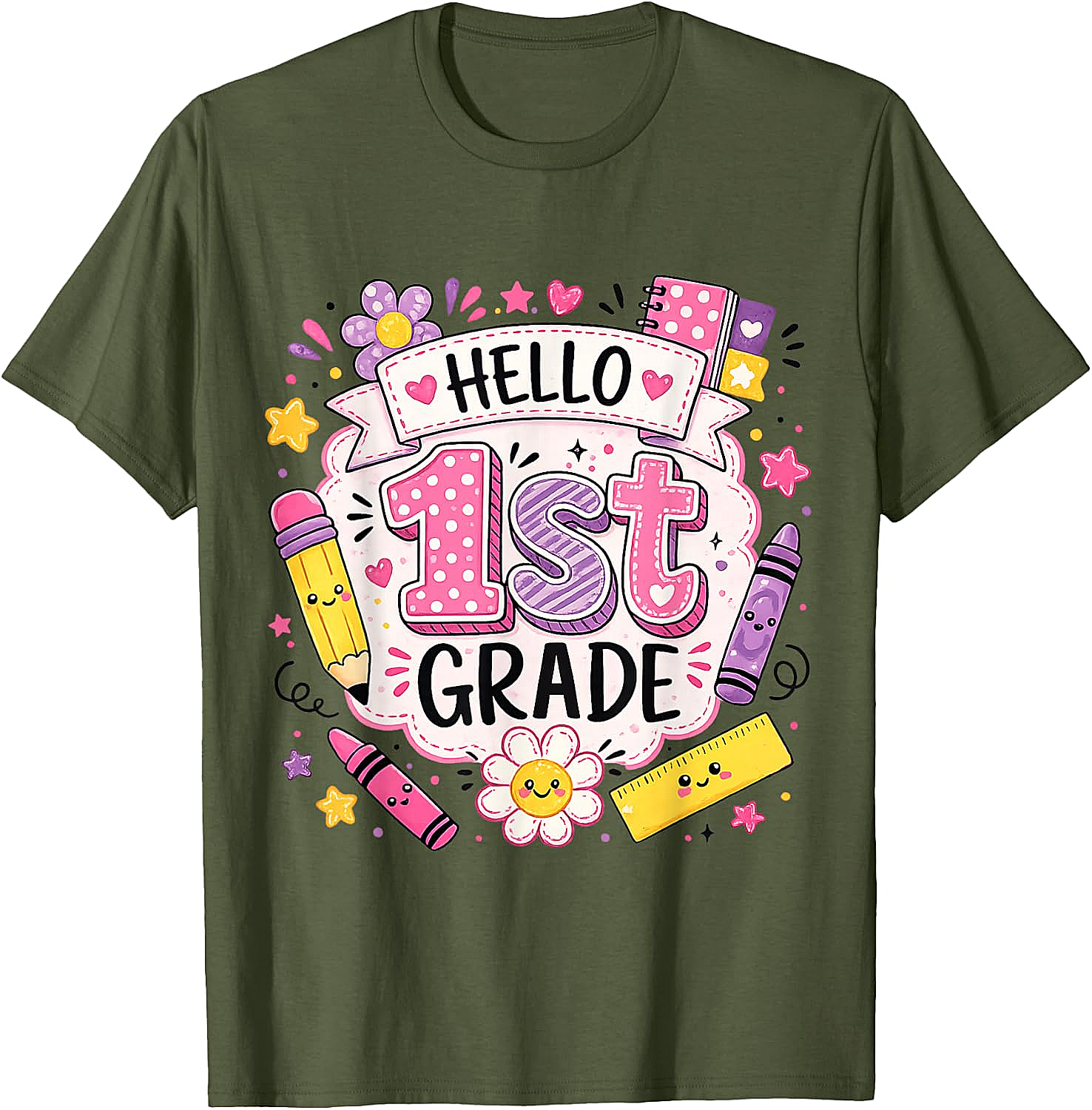 First Grade Girls Back to School Cute T-Shirt
