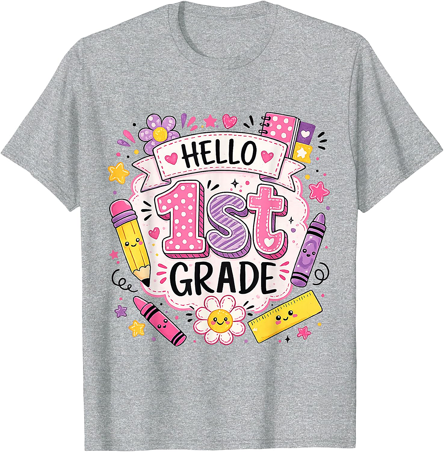 First Grade Girls Back to School Cute T-Shirt