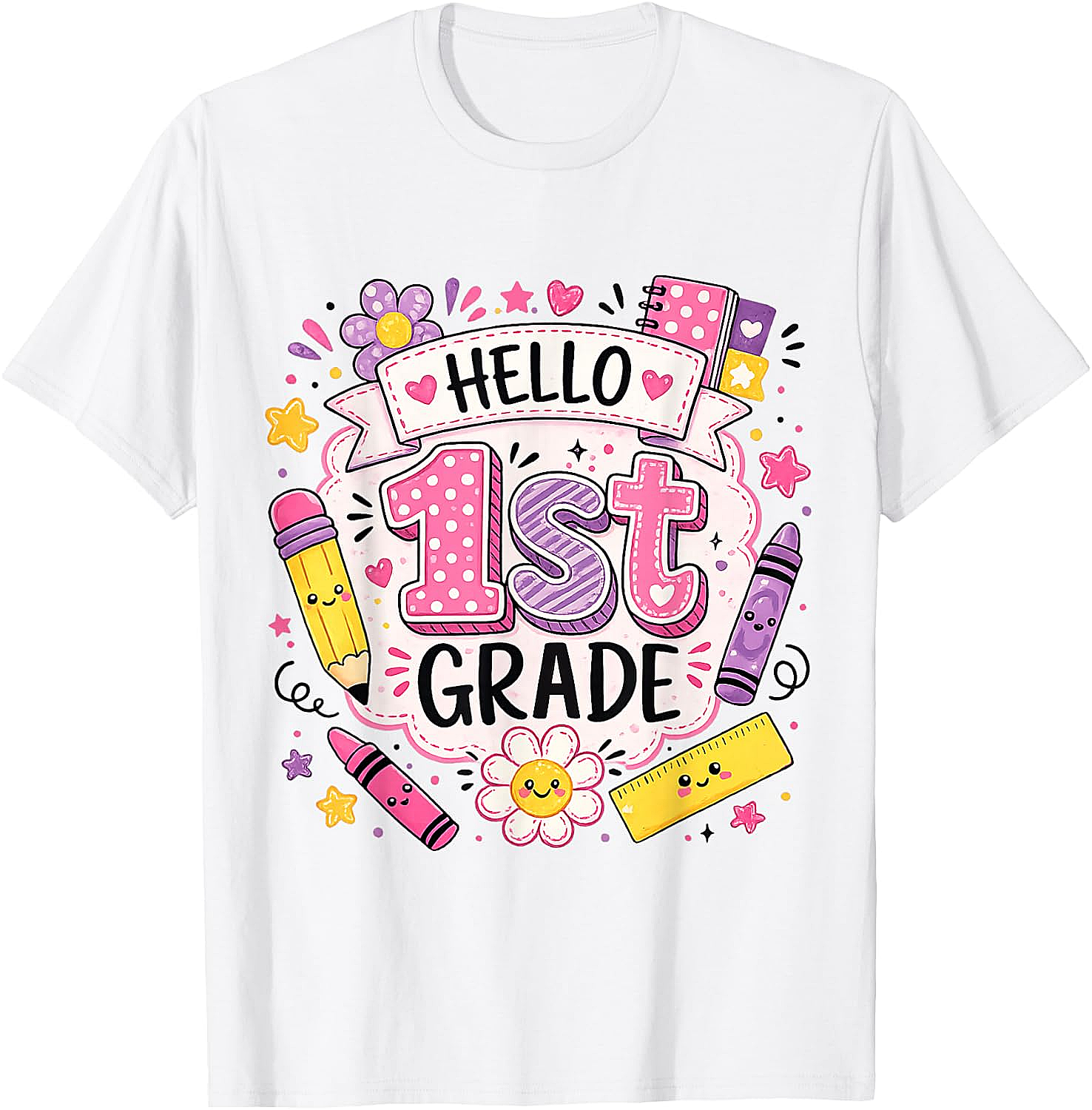 First Grade Girls Back to School Cute T-Shirt