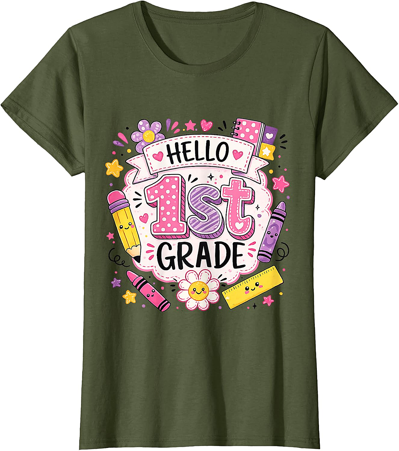 First Grade Girls Back to School Cute T-Shirt