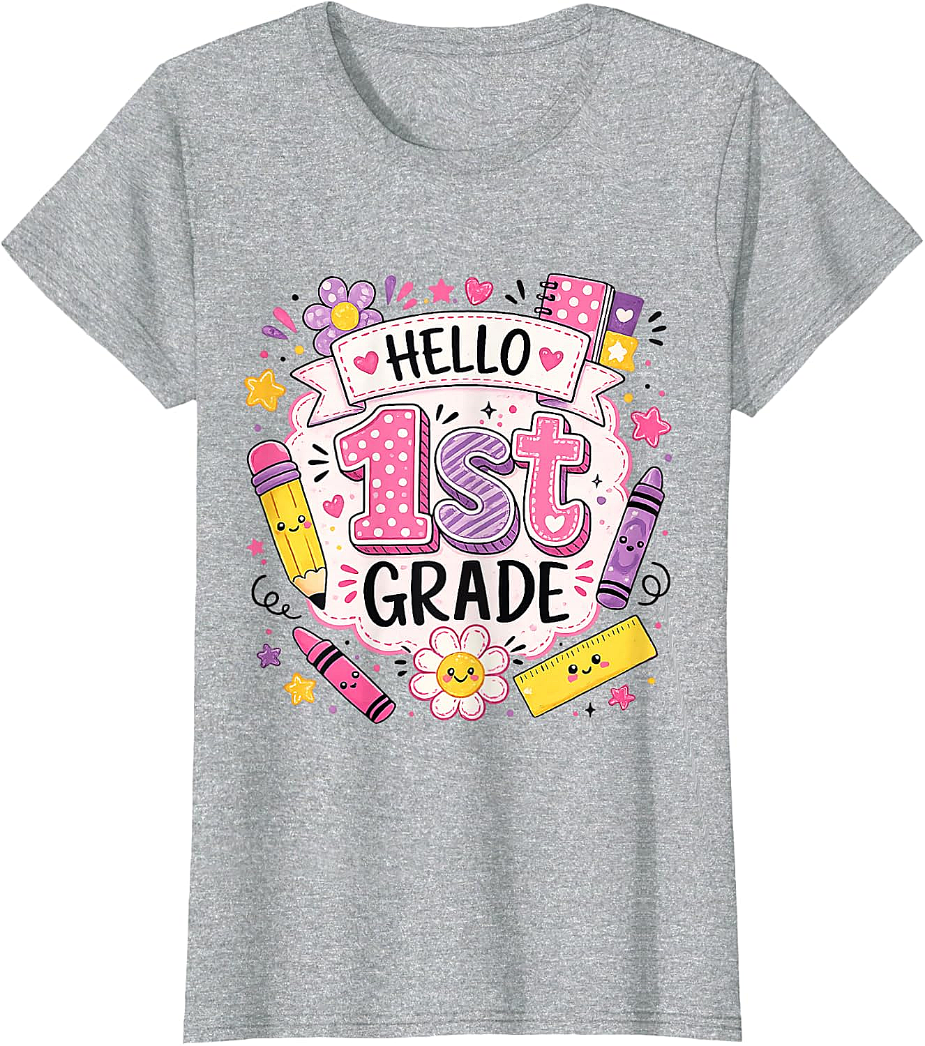 First Grade Girls Back to School Cute T-Shirt