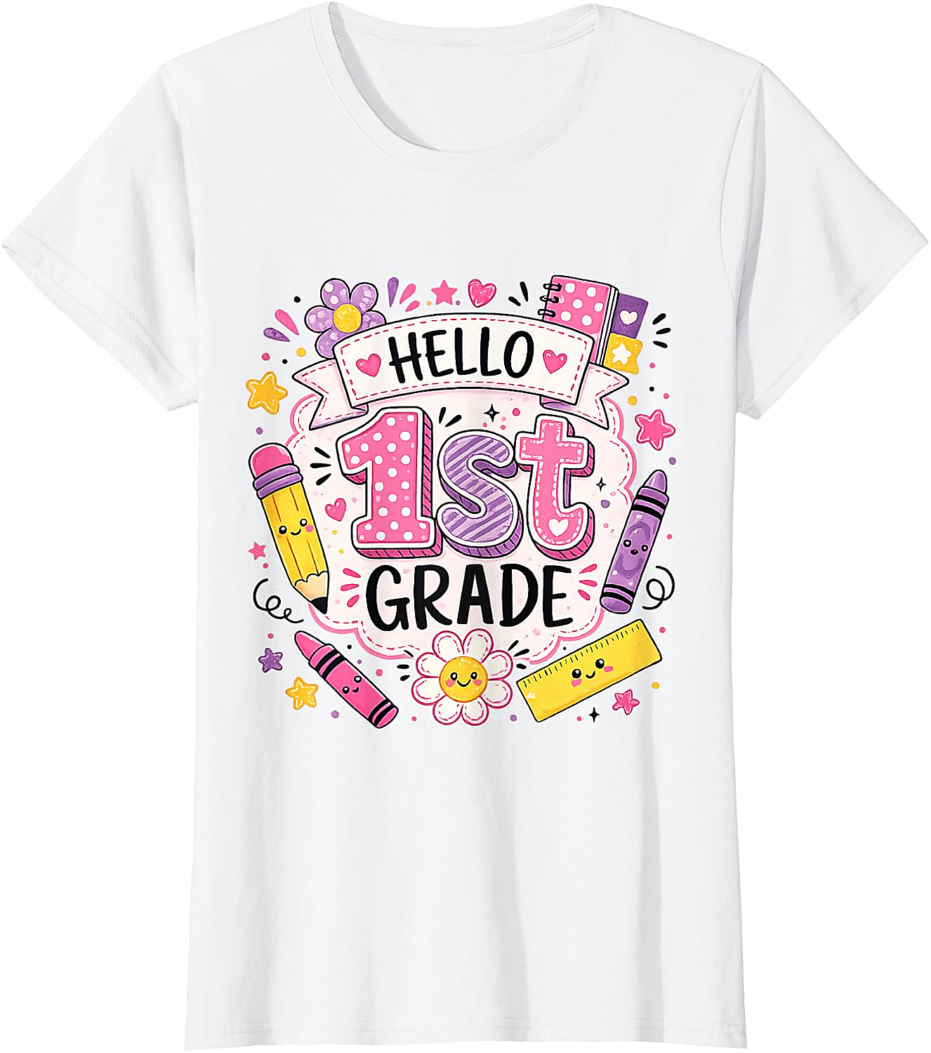 First Grade Girls Back to School Cute T-Shirt