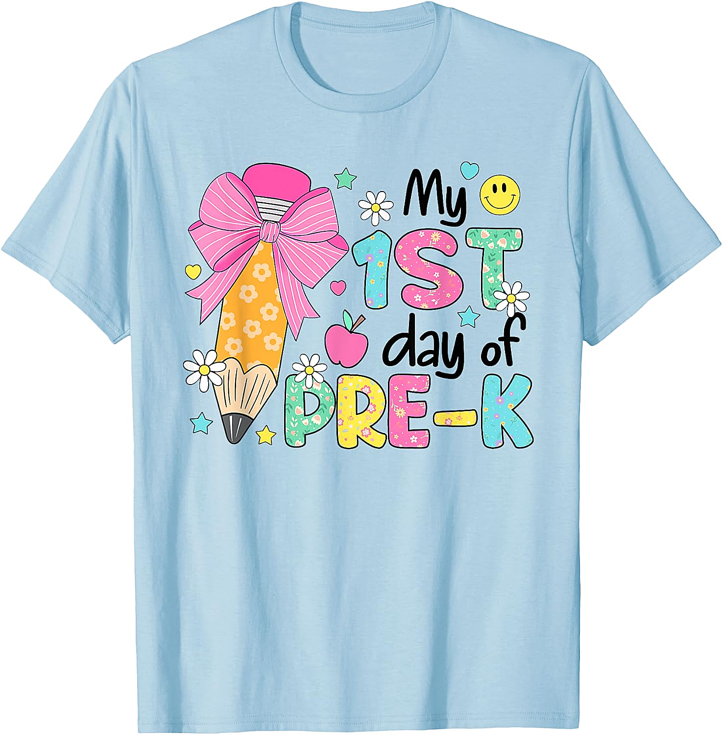 My 1st Day Pre-K T-Shirt Girls Back to School 