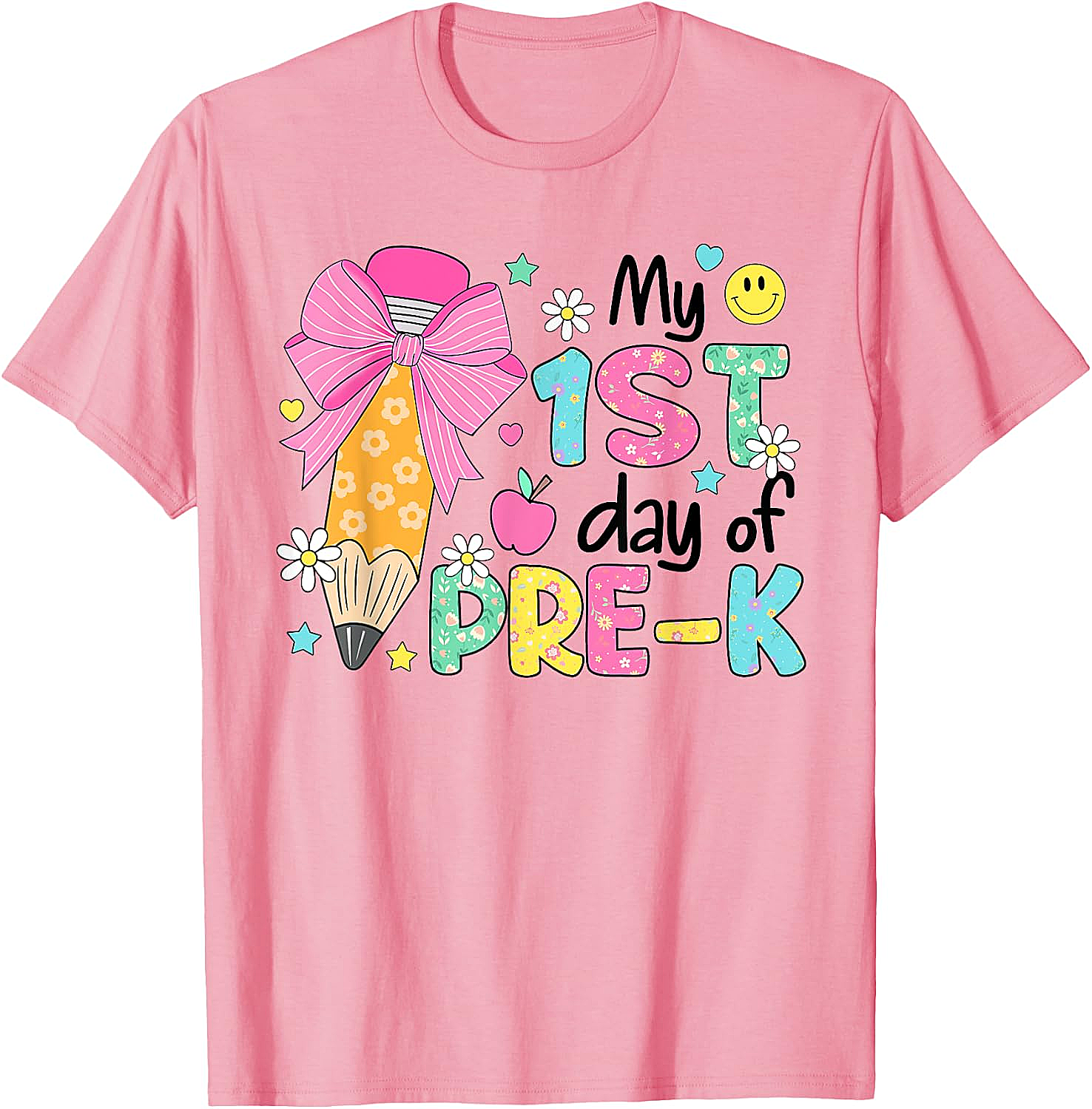 My 1st Day Pre-K T-Shirt Girls Back to School 
