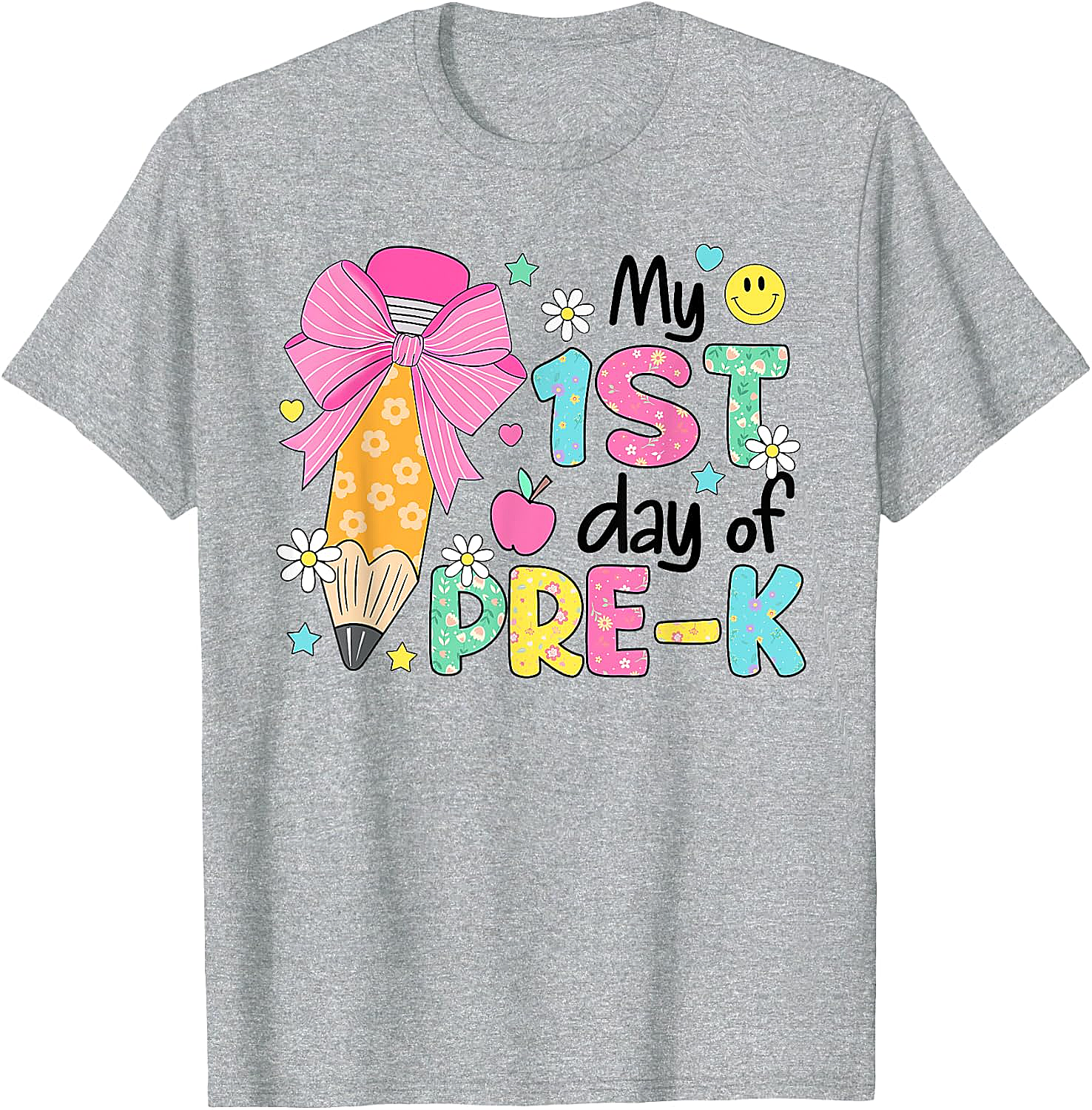 My 1st Day Pre-K T-Shirt Girls Back to School 