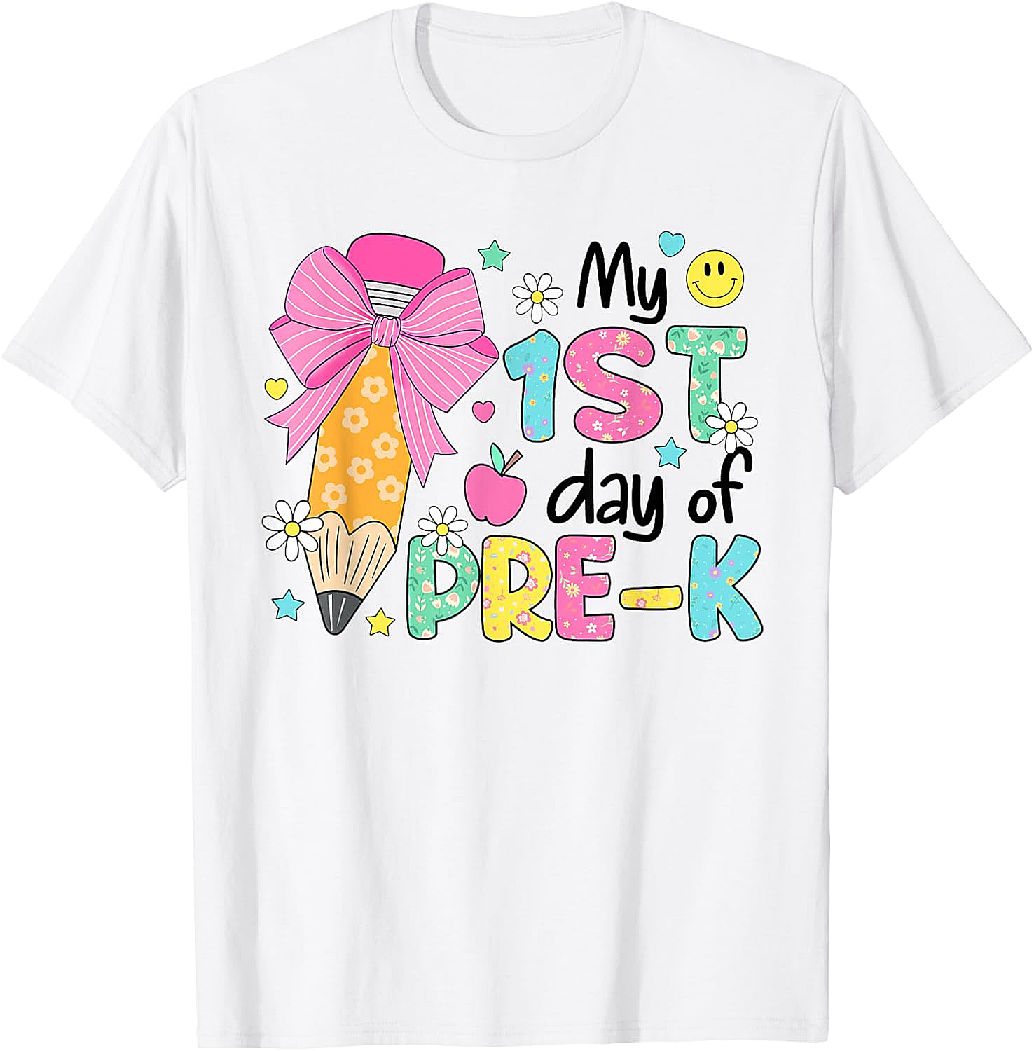My 1st Day Pre-K T-Shirt Girls Back to School
