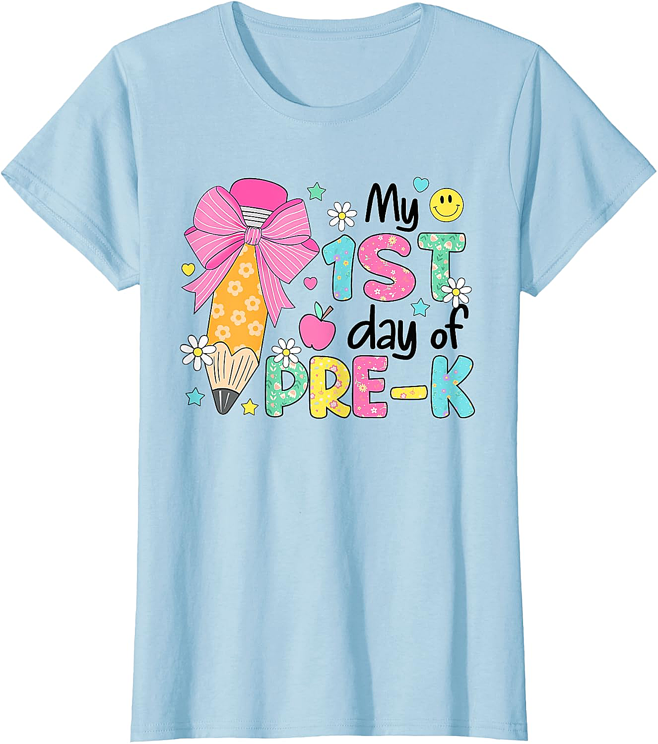 My 1st Day Pre-K T-Shirt Girls Back to School 