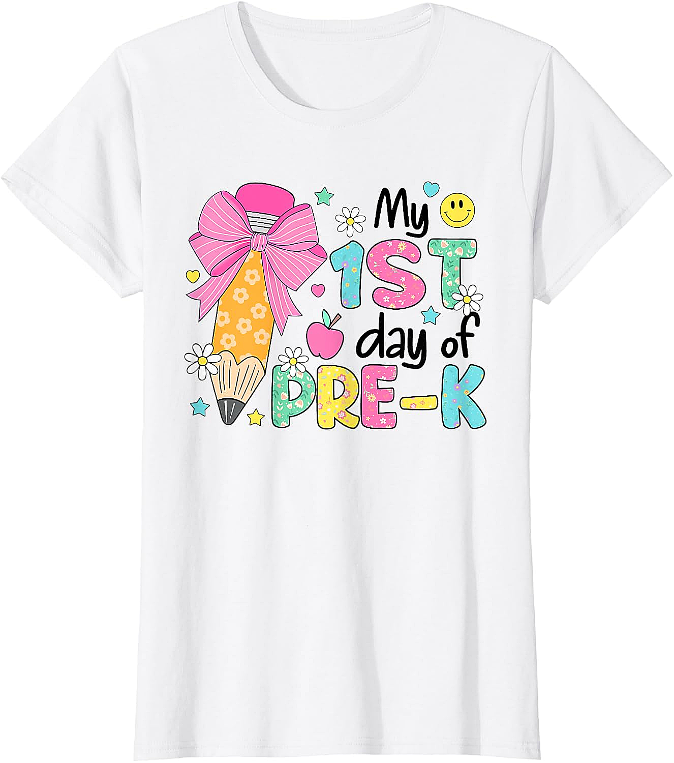 My 1st Day Pre-K T-Shirt Girls Back to School 