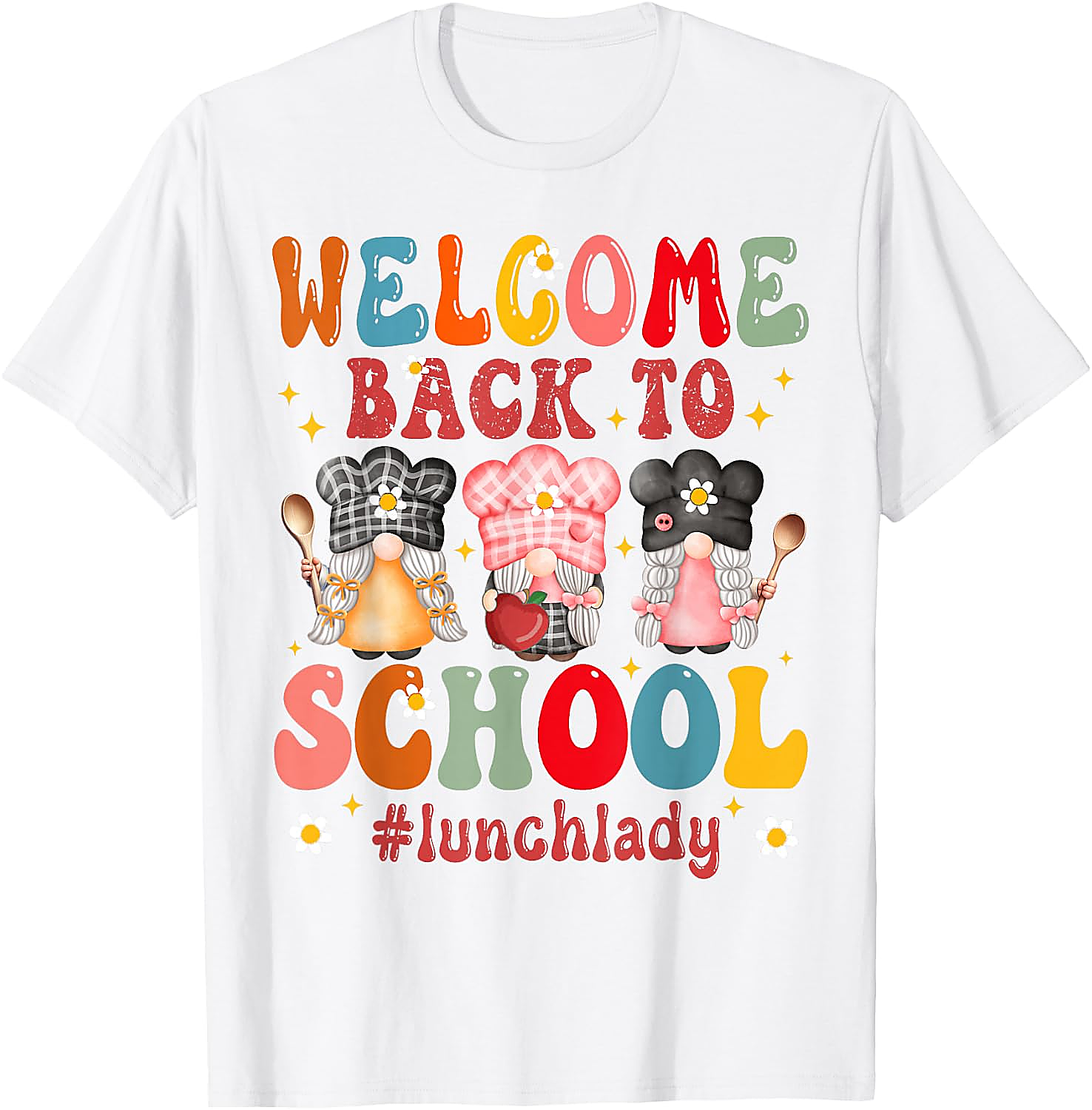 Lunch Lady Back to School T-Shirt | Funny Gnome Tee