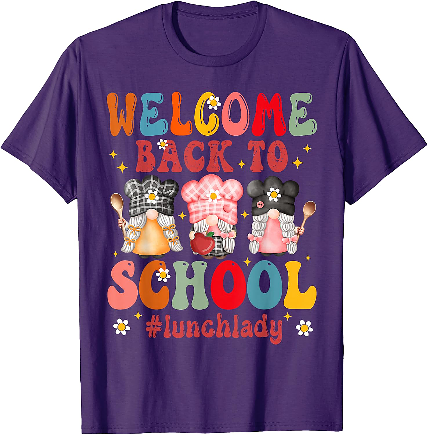 Lunch Lady Back to School T-Shirt | Funny Gnome Tee