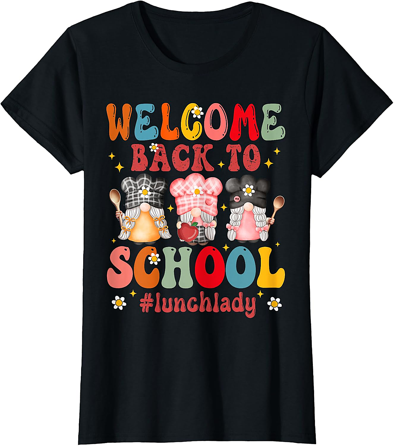 Lunch Lady Back to School T-Shirt | Funny Gnome Tee