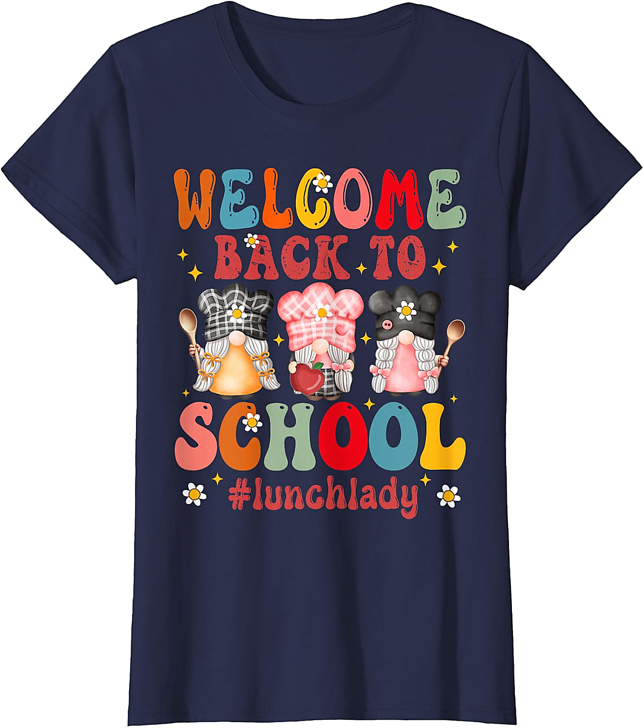 Lunch Lady Back to School T-Shirt | Funny Gnome Tee