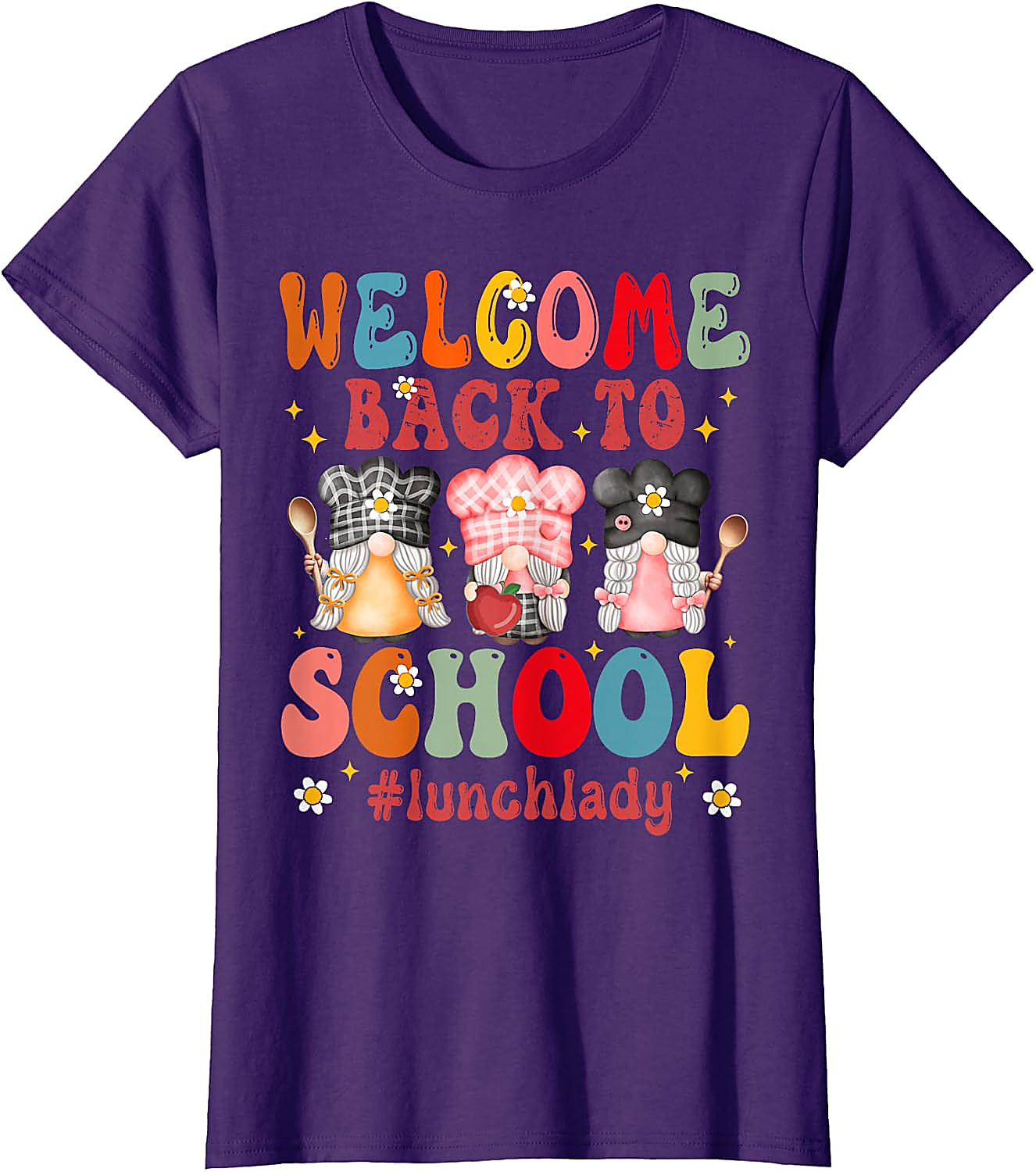 Lunch Lady Back to School T-Shirt | Funny Gnome Tee