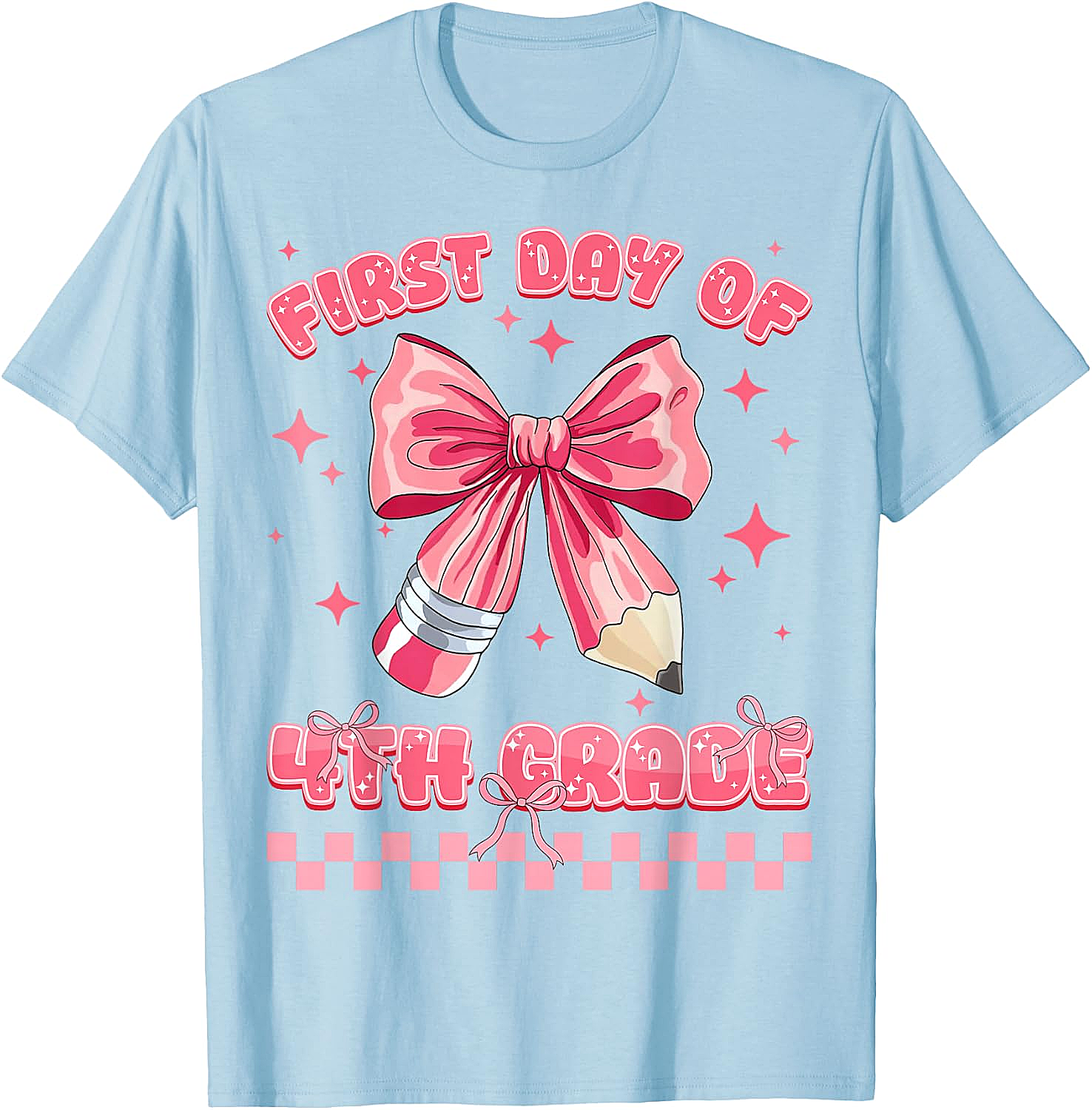 First Day 4th Grade Coquette Girls Tee - Back to School