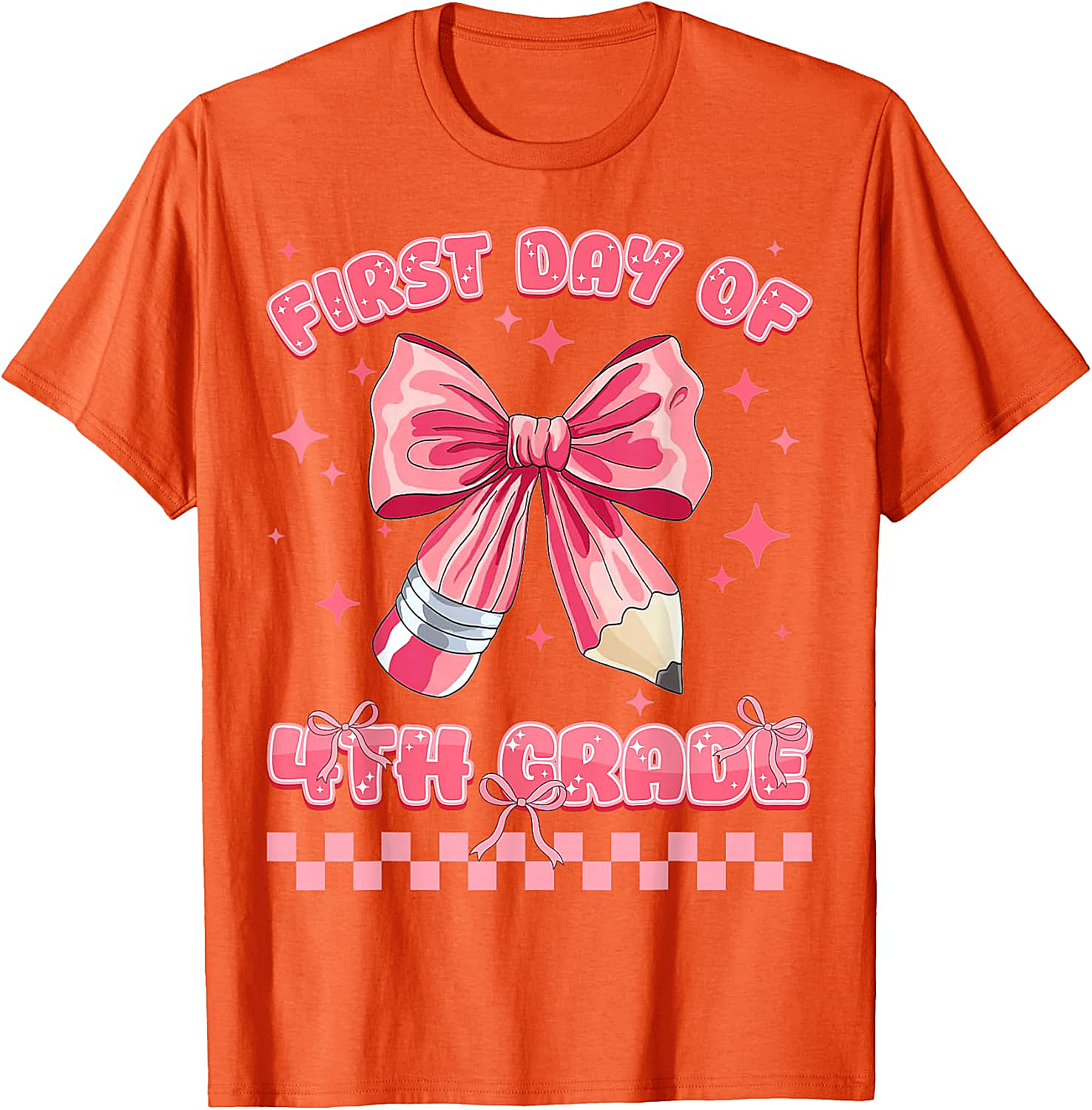 First Day 4th Grade Coquette Girls Tee - Back to School