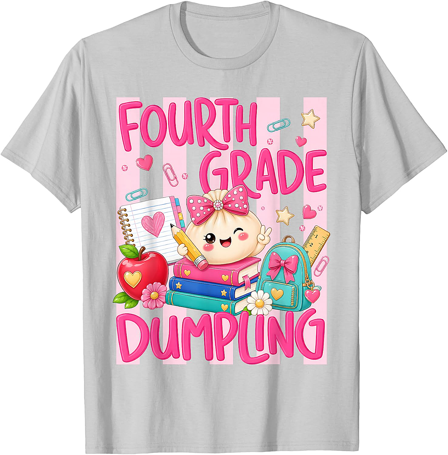 4th Grade Dumpling T-Shirt Cute Back to School Girls Tee