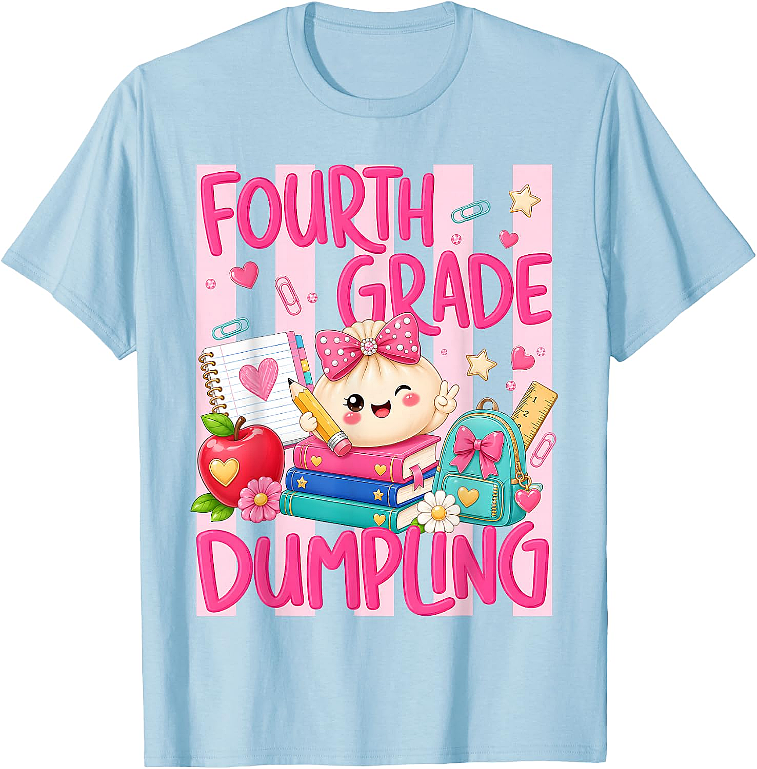 4th Grade Dumpling T-Shirt Cute Back to School Girls Tee