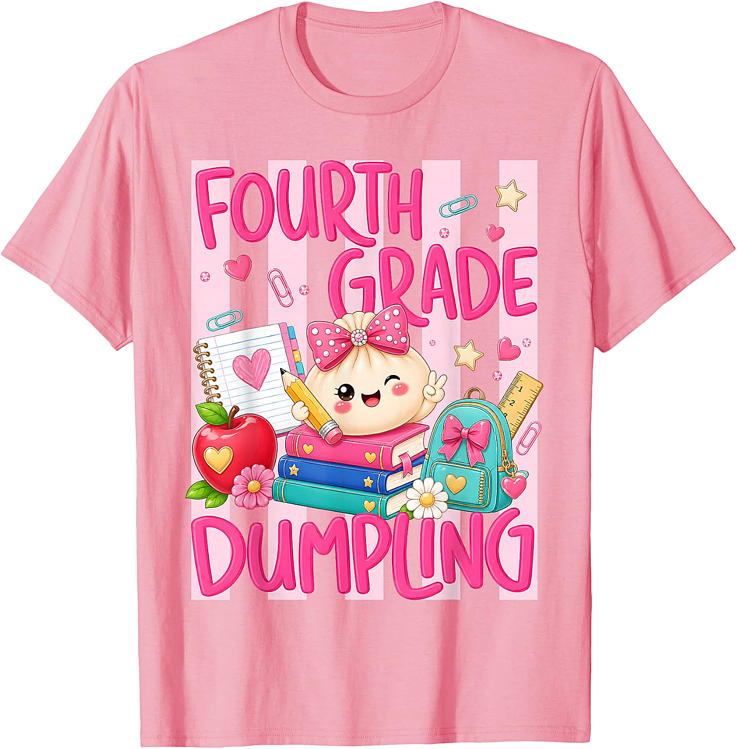 4th Grade Dumpling T-Shirt Cute Back to School Girls Tee