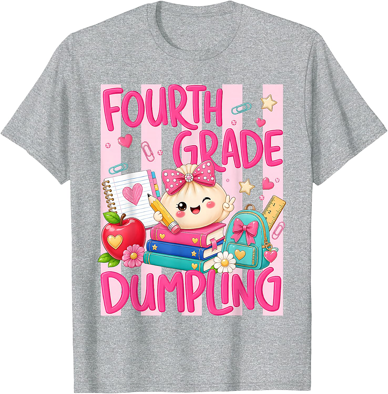 4th Grade Dumpling T-Shirt Cute Back to School Girls Tee