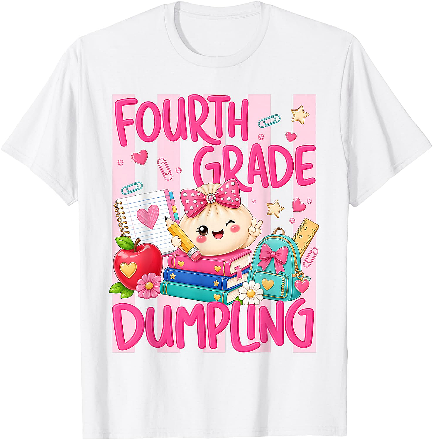 4th Grade Dumpling T-Shirt Cute Back to School Girls Tee