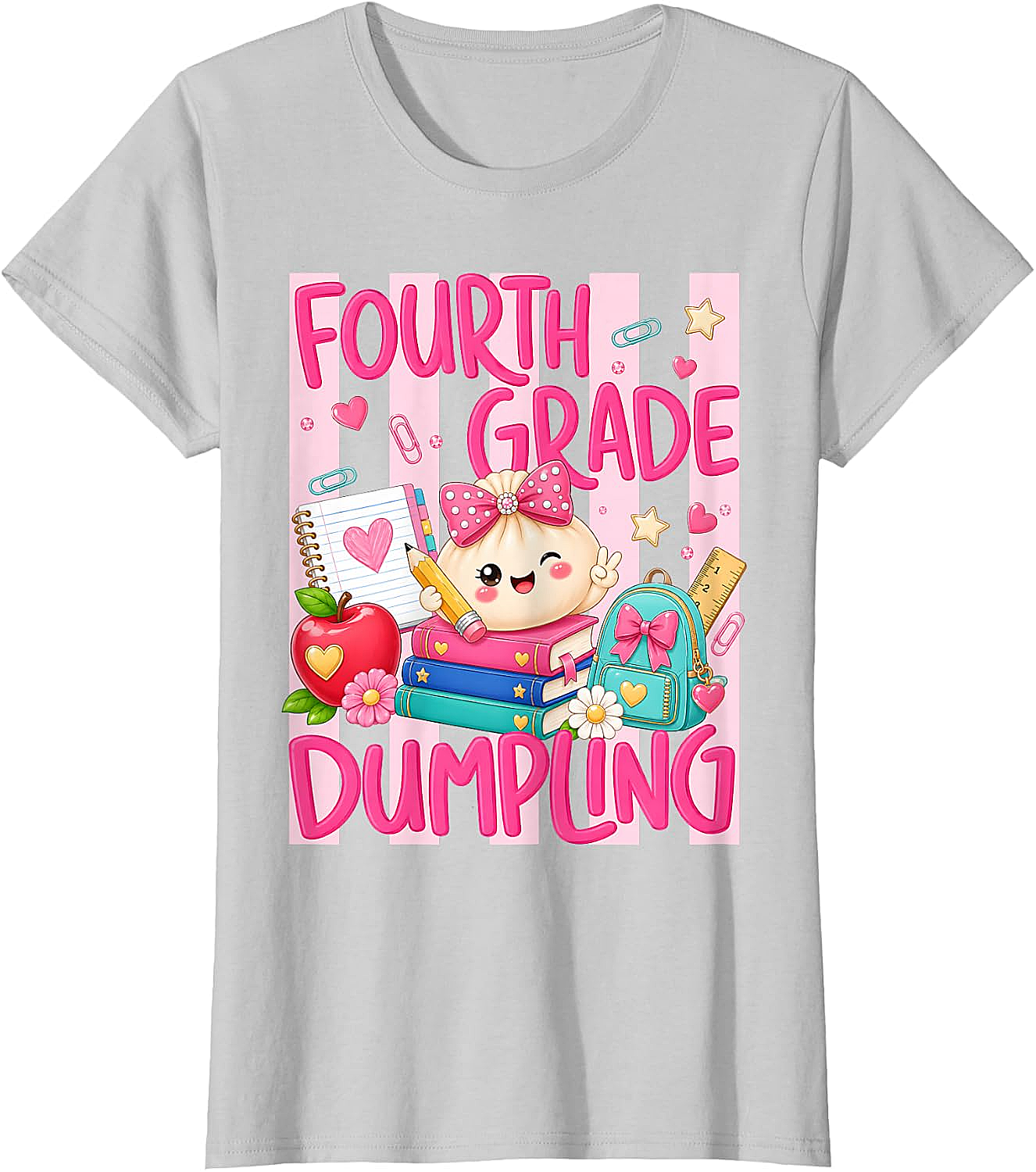 4th Grade Dumpling T-Shirt Cute Back to School Girls Tee
