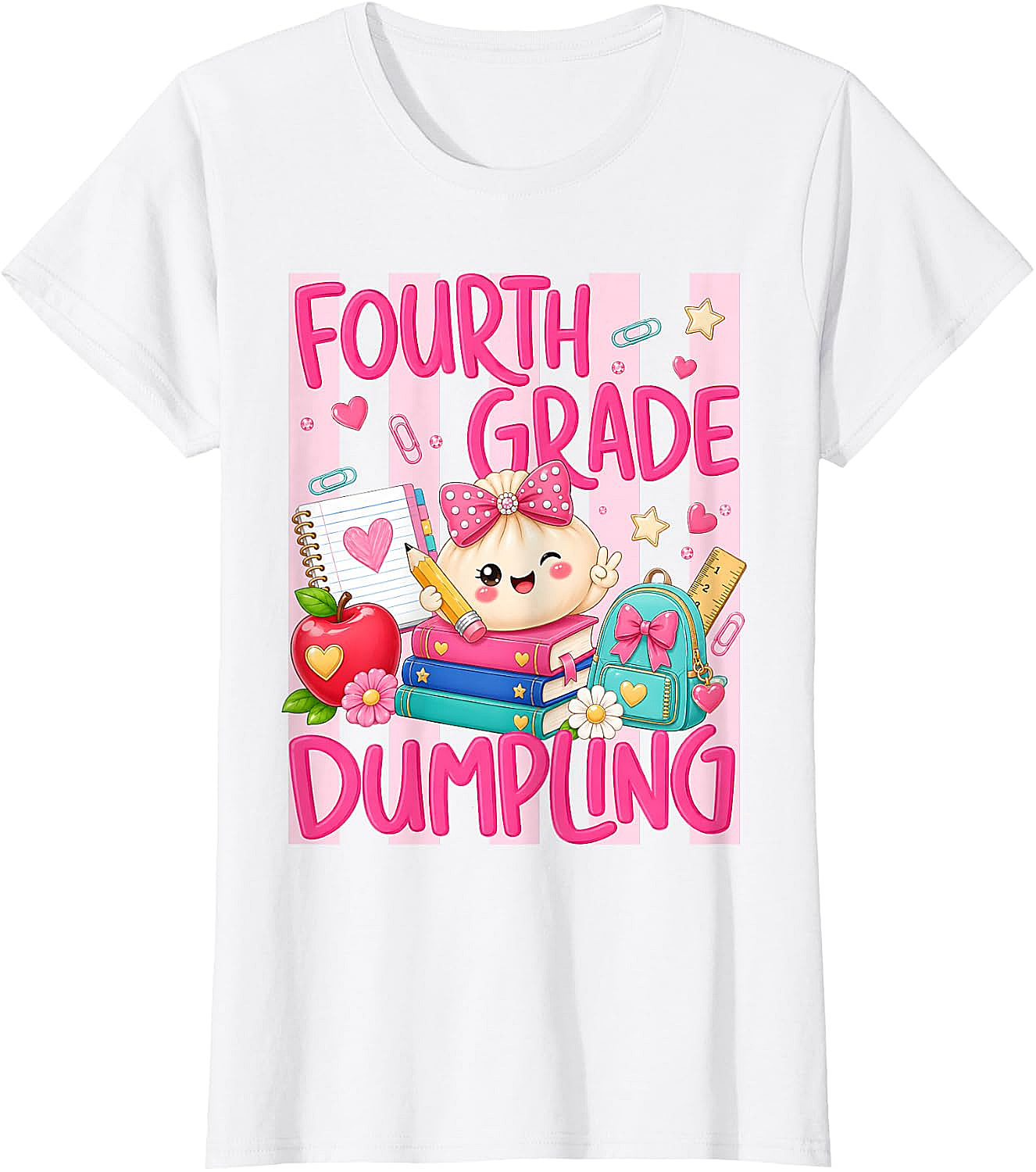 4th Grade Dumpling T-Shirt Cute Back to School Girls Tee