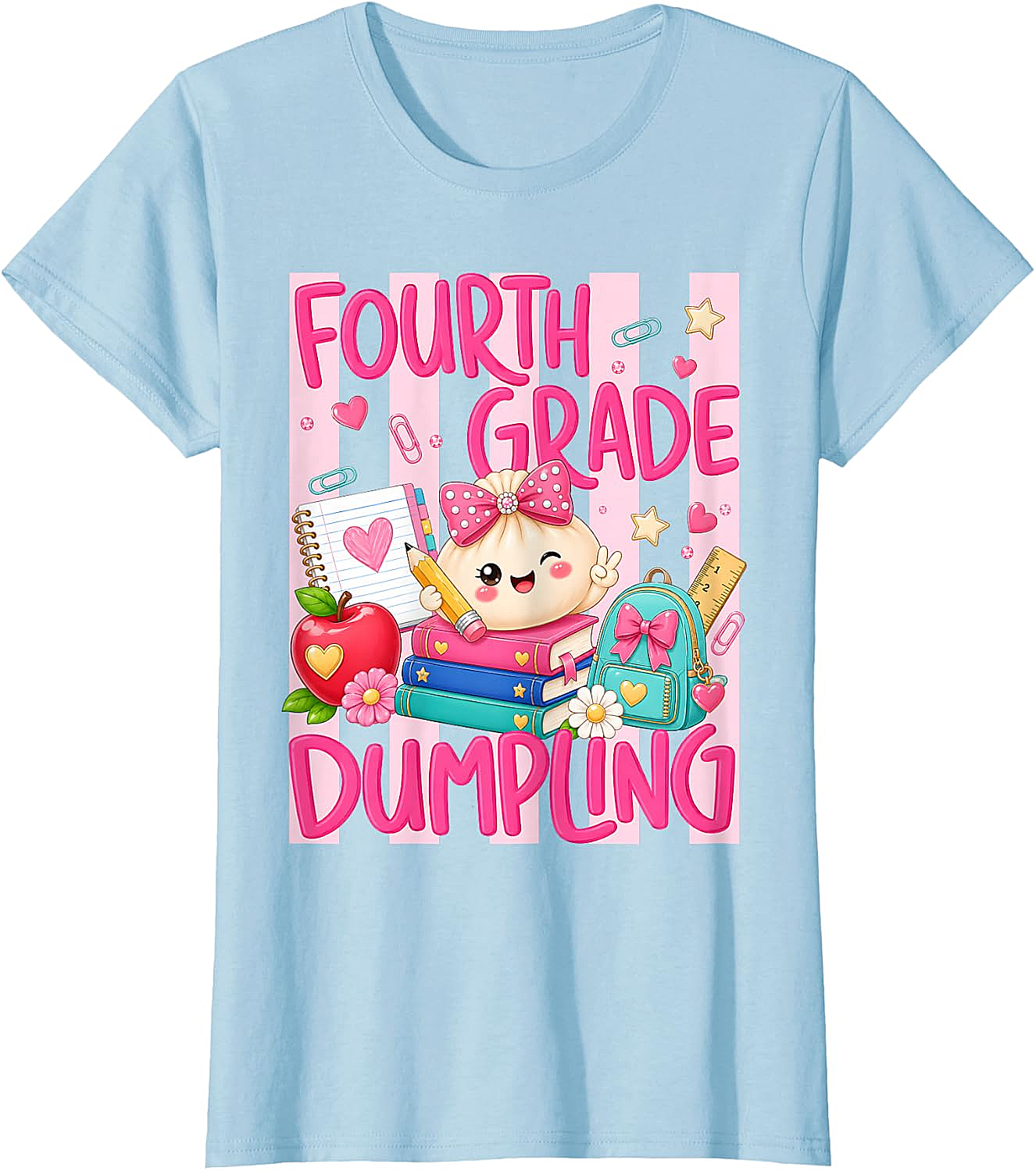 4th Grade Dumpling T-Shirt Cute Back to School Girls Tee