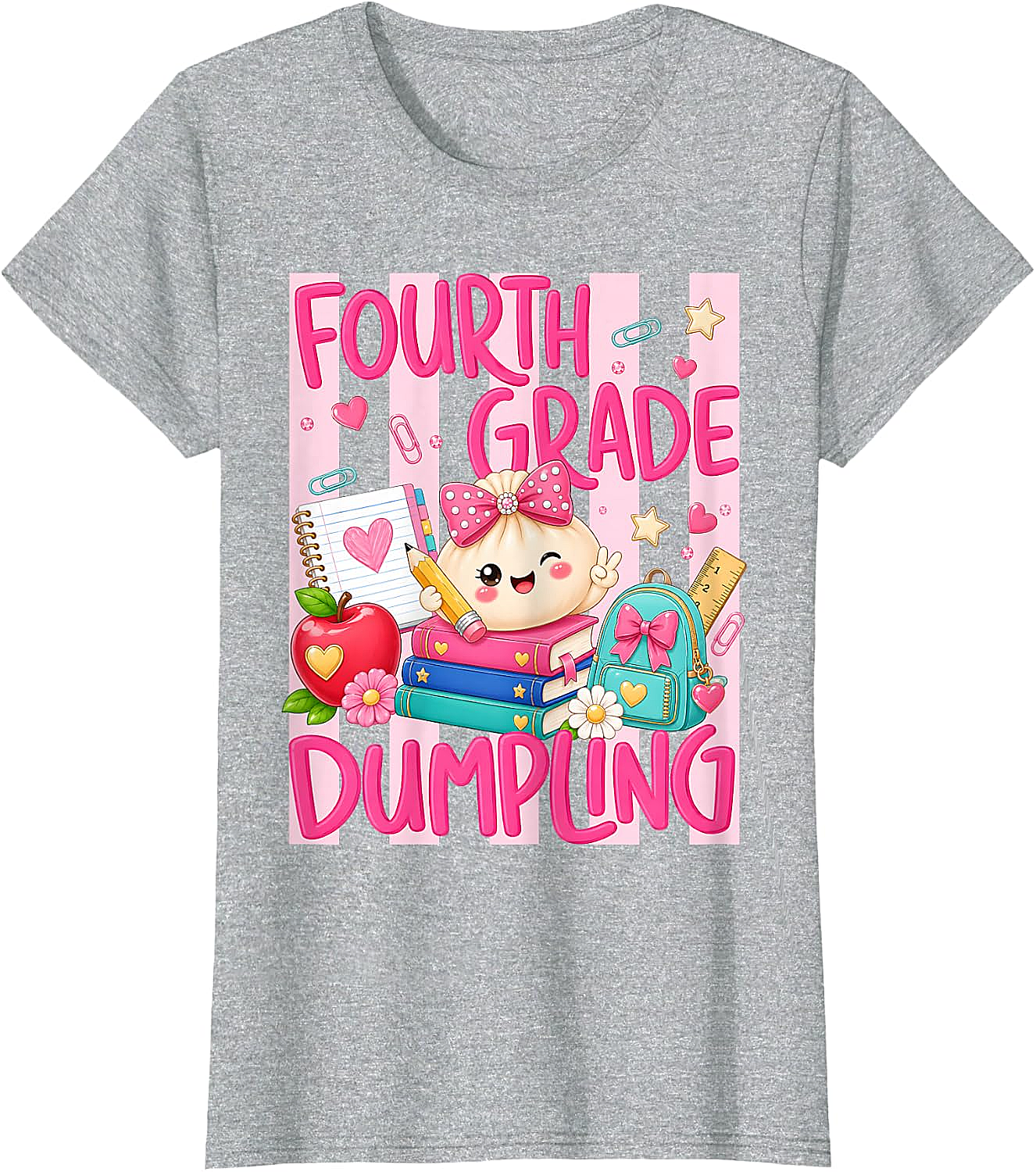 4th Grade Dumpling T-Shirt Cute Back to School Girls Tee