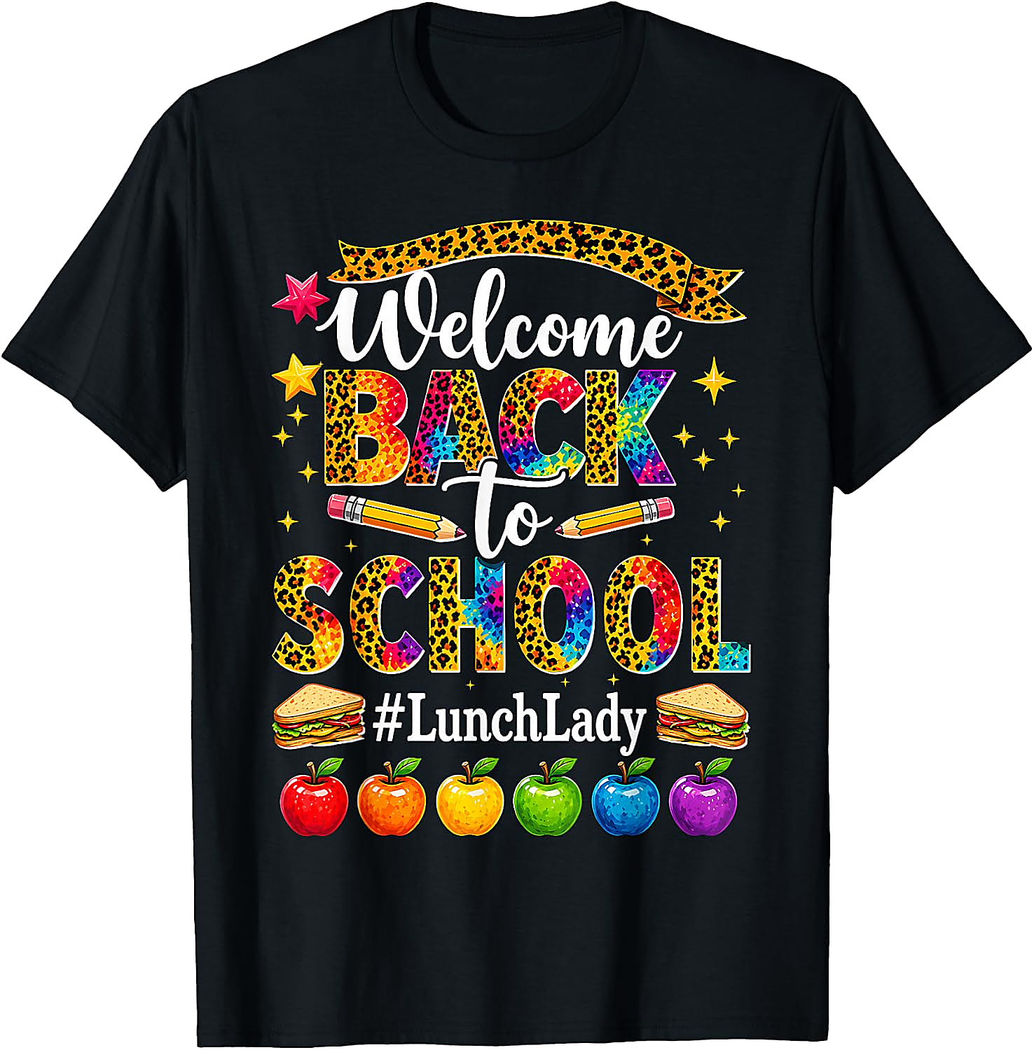 Lunch Lady Back to School Leopard Shirt | Cafeteria Tee