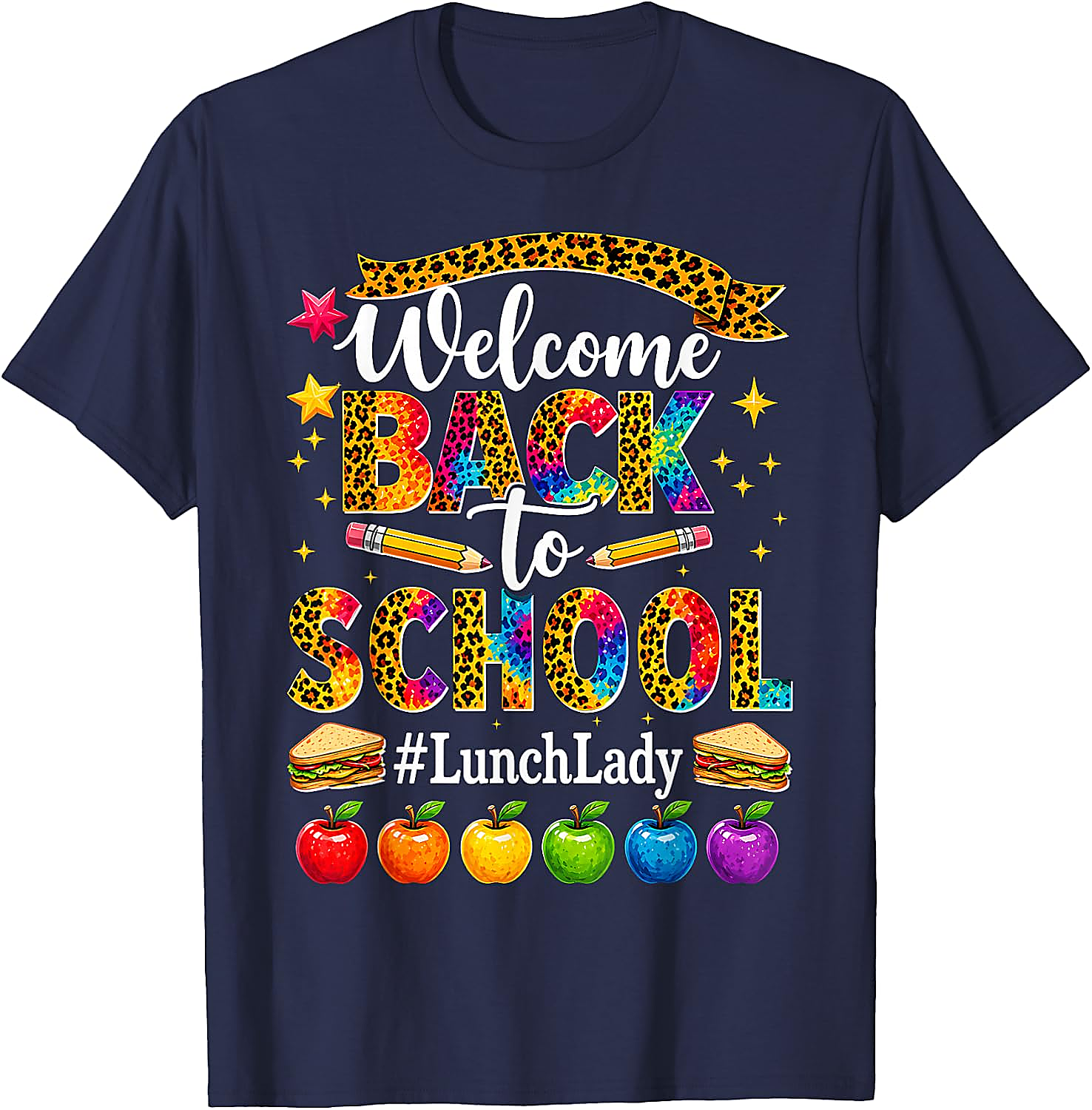Lunch Lady Back to School Leopard Shirt | Cafeteria Tee