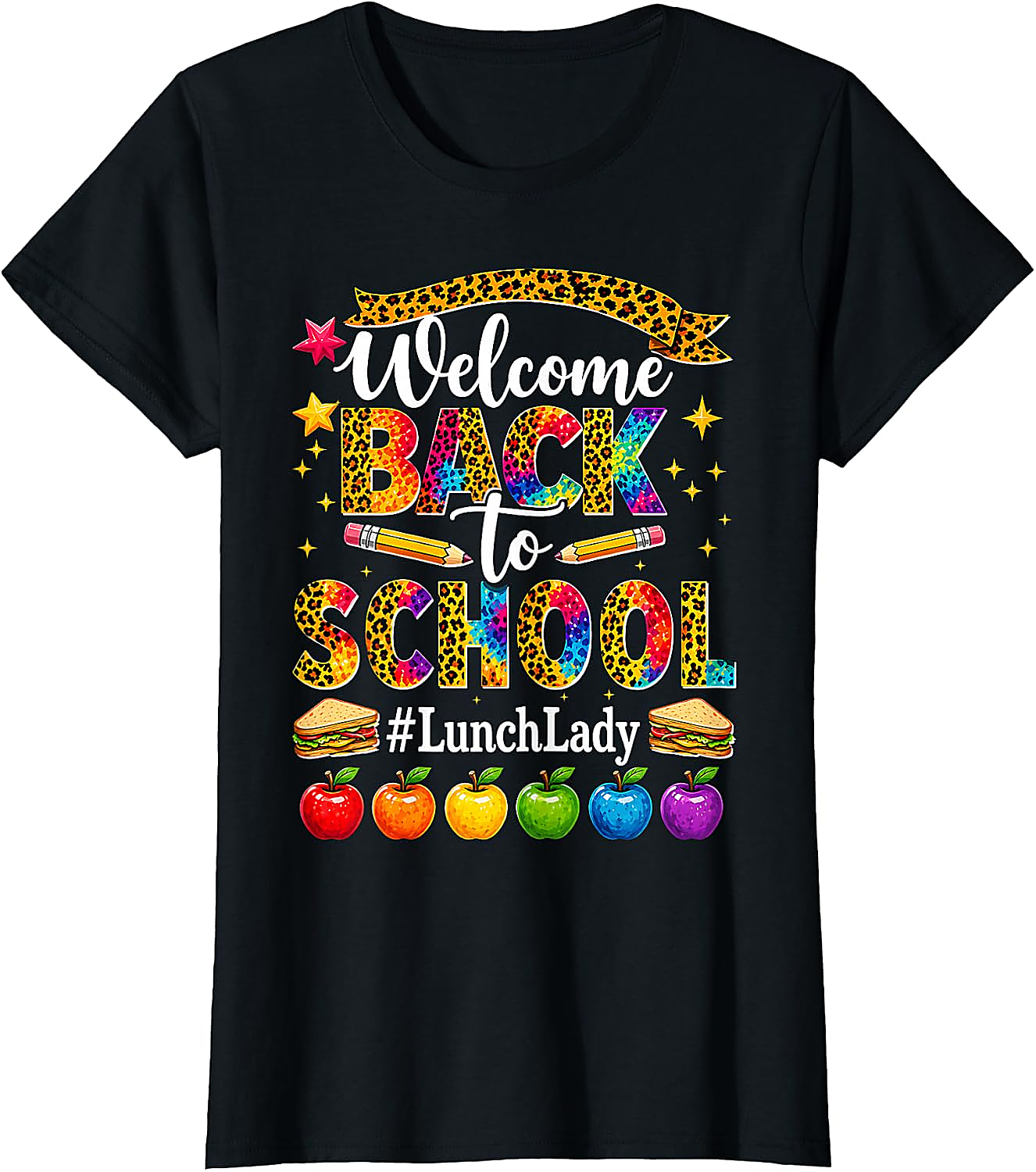 Lunch Lady Back to School Leopard Shirt | Cafeteria Tee