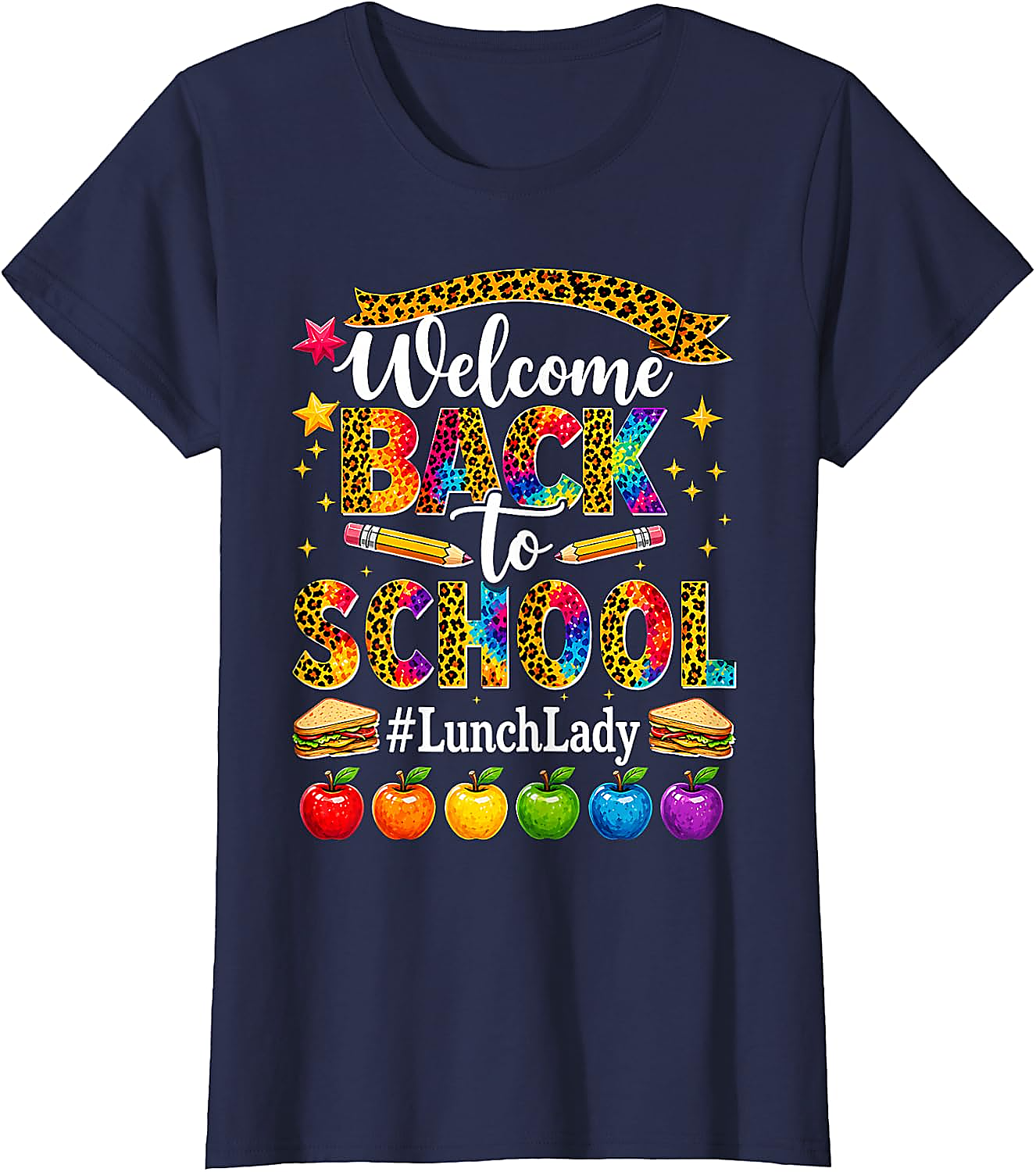 Lunch Lady Back to School Leopard Shirt | Cafeteria Tee