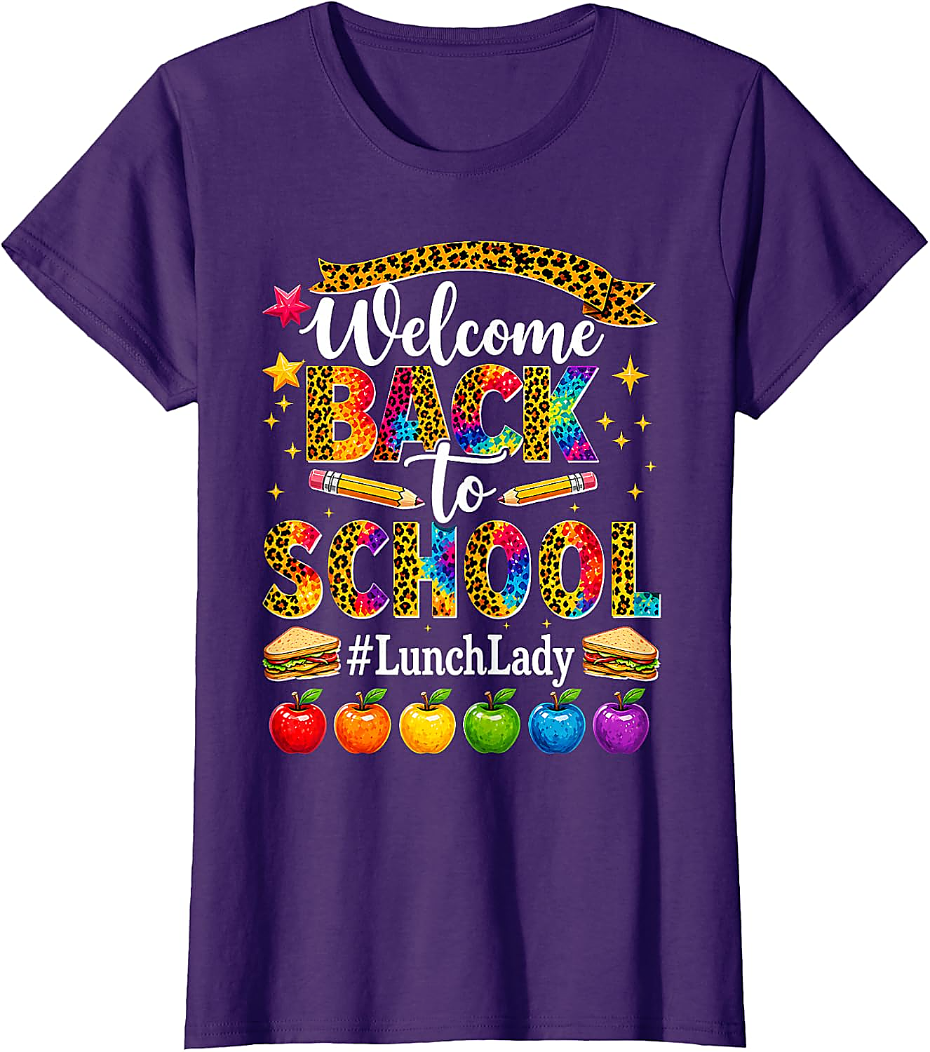 Lunch Lady Back to School Leopard Shirt | Cafeteria Tee
