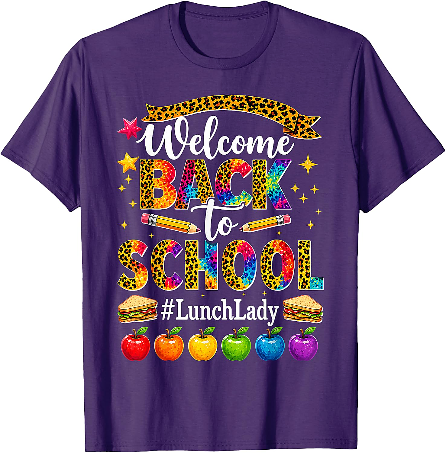 Lunch Lady Back to School Leopard Shirt | Cafeteria Tee