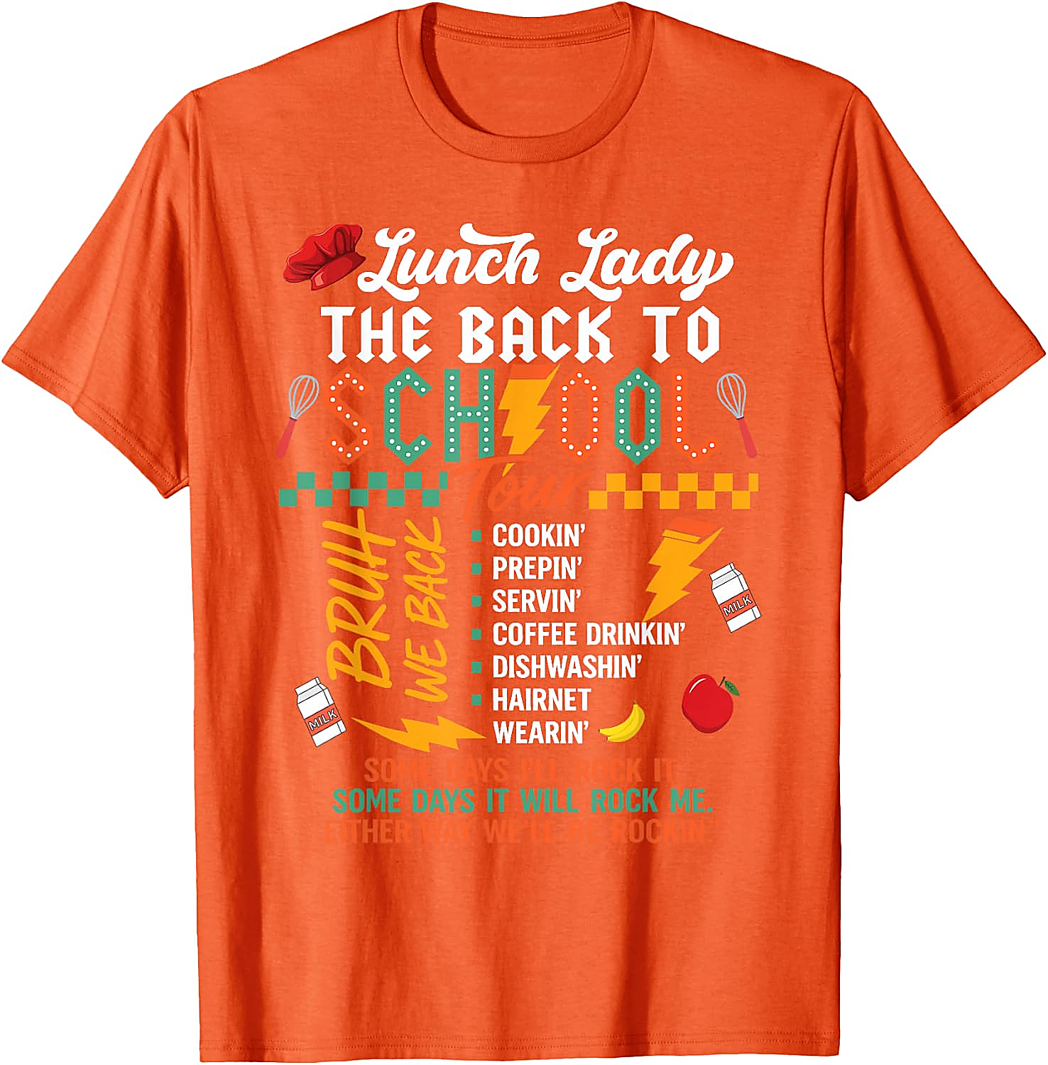 Funny Lunch Lady Back to School Tour T-Shirt | Cafeteria Tee