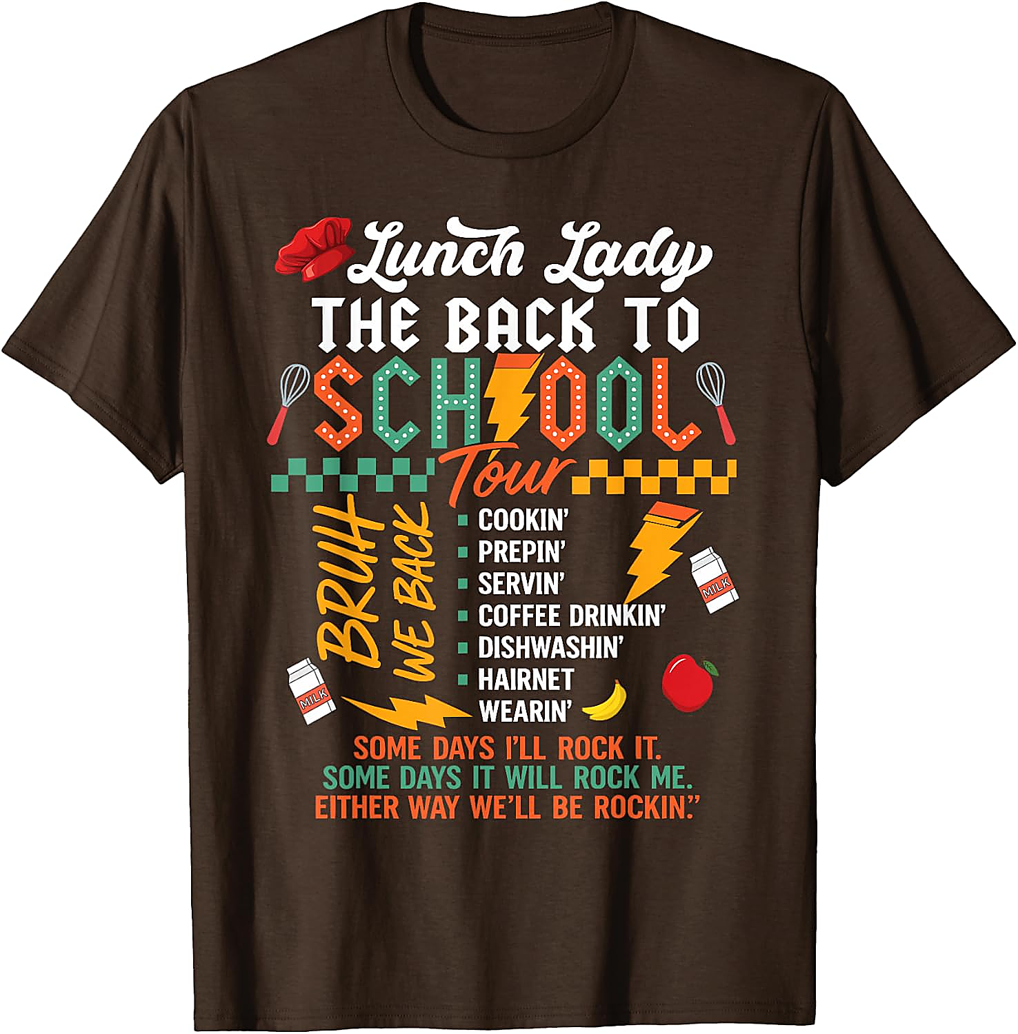 Funny Lunch Lady Back to School Tour T-Shirt | Cafeteria Tee