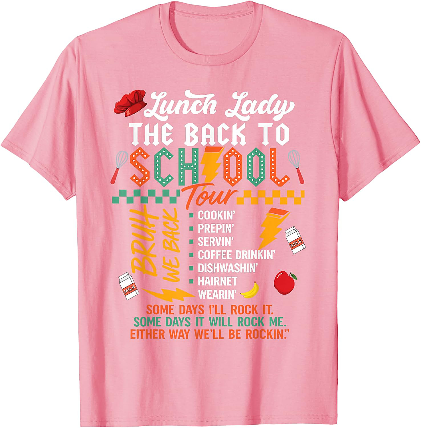 Funny Lunch Lady Back to School Tour T-Shirt | Cafeteria Tee