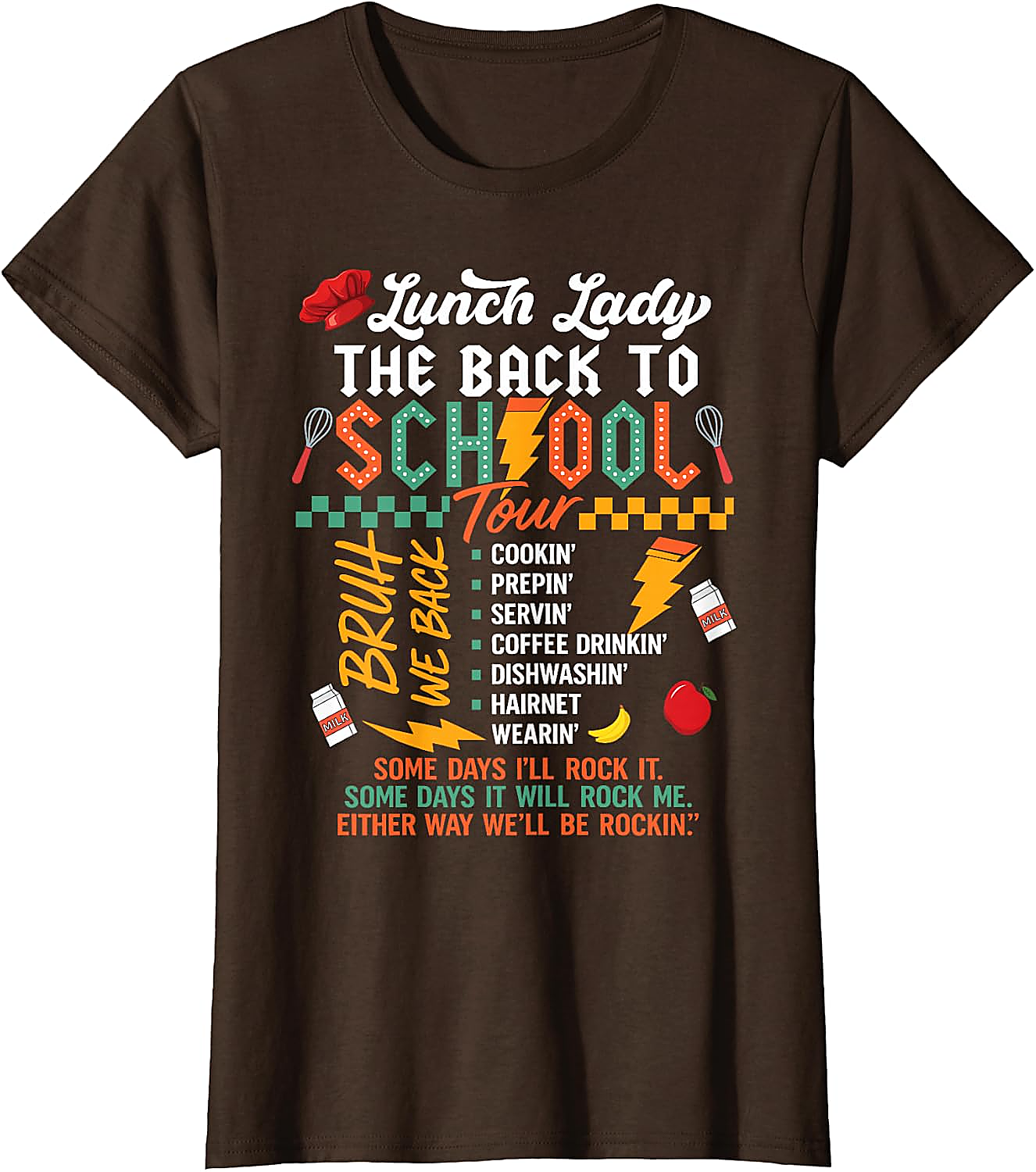 Funny Lunch Lady Back to School Tour T-Shirt | Cafeteria Tee