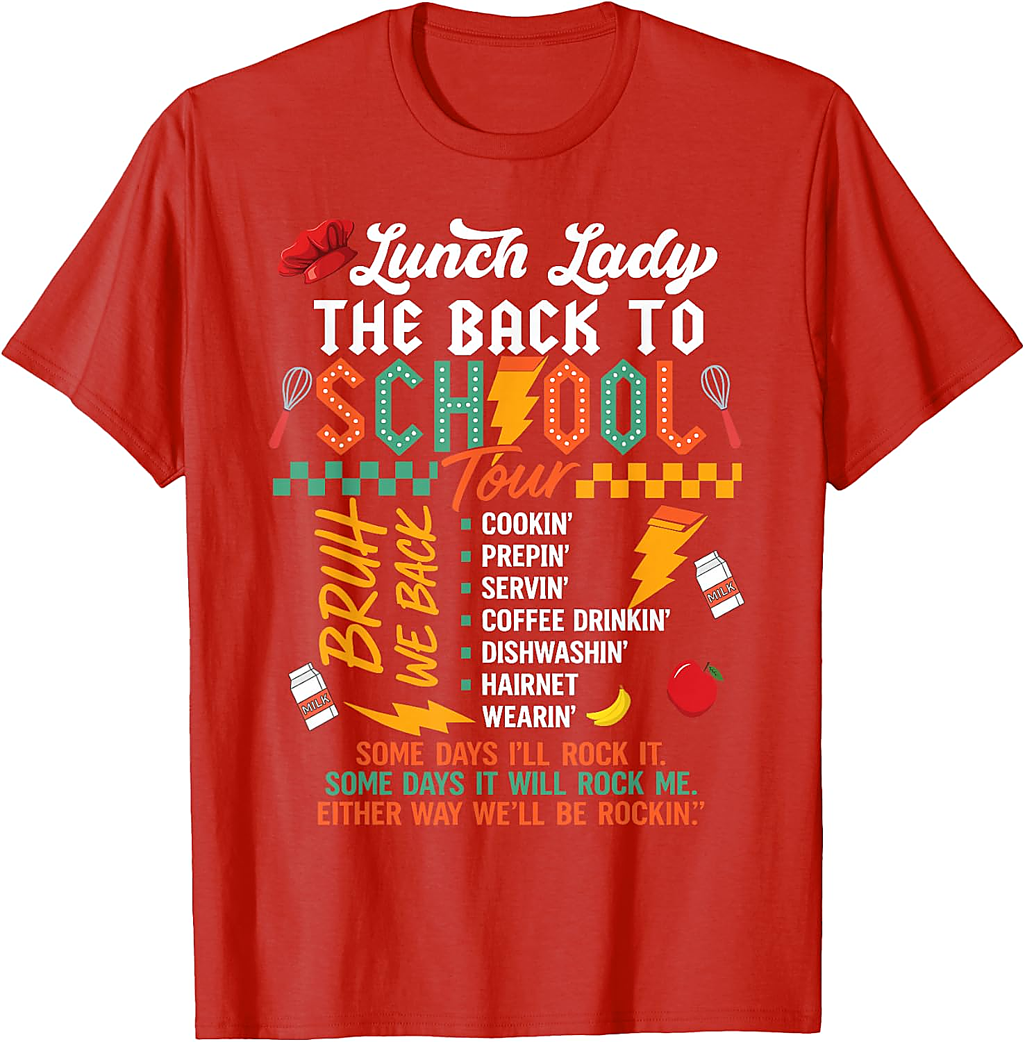 Funny Lunch Lady Back to School Tour T-Shirt | Cafeteria Tee