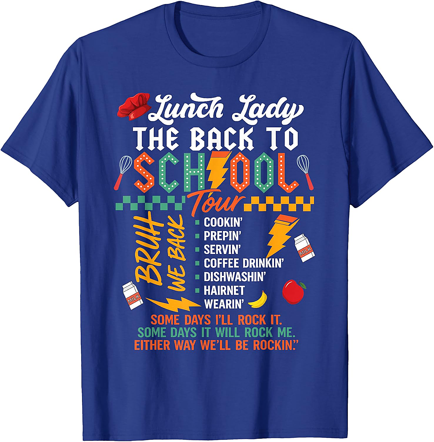 Funny Lunch Lady Back to School Tour T-Shirt | Cafeteria Tee