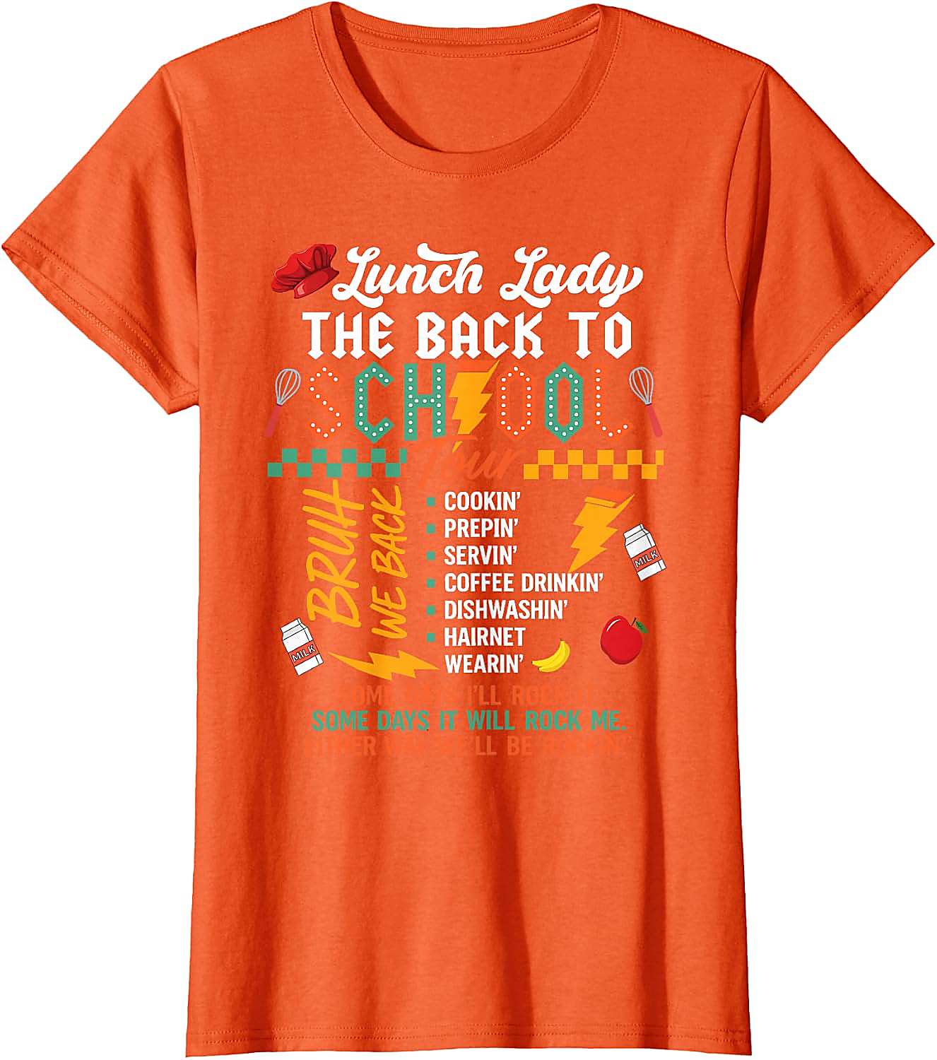 Funny Lunch Lady Back to School Tour T-Shirt | Cafeteria Tee