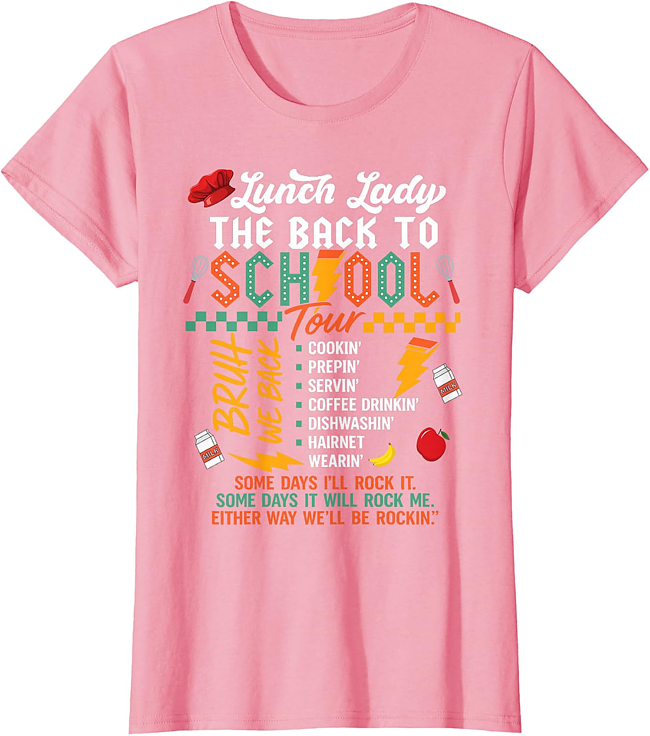Funny Lunch Lady Back to School Tour T-Shirt | Cafeteria Tee