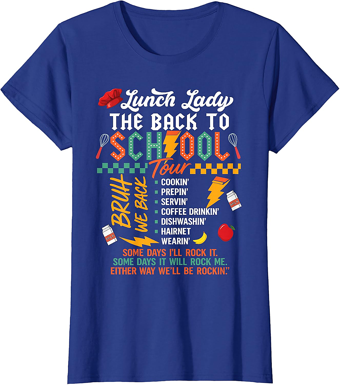 Funny Lunch Lady Back to School Tour T-Shirt | Cafeteria Tee