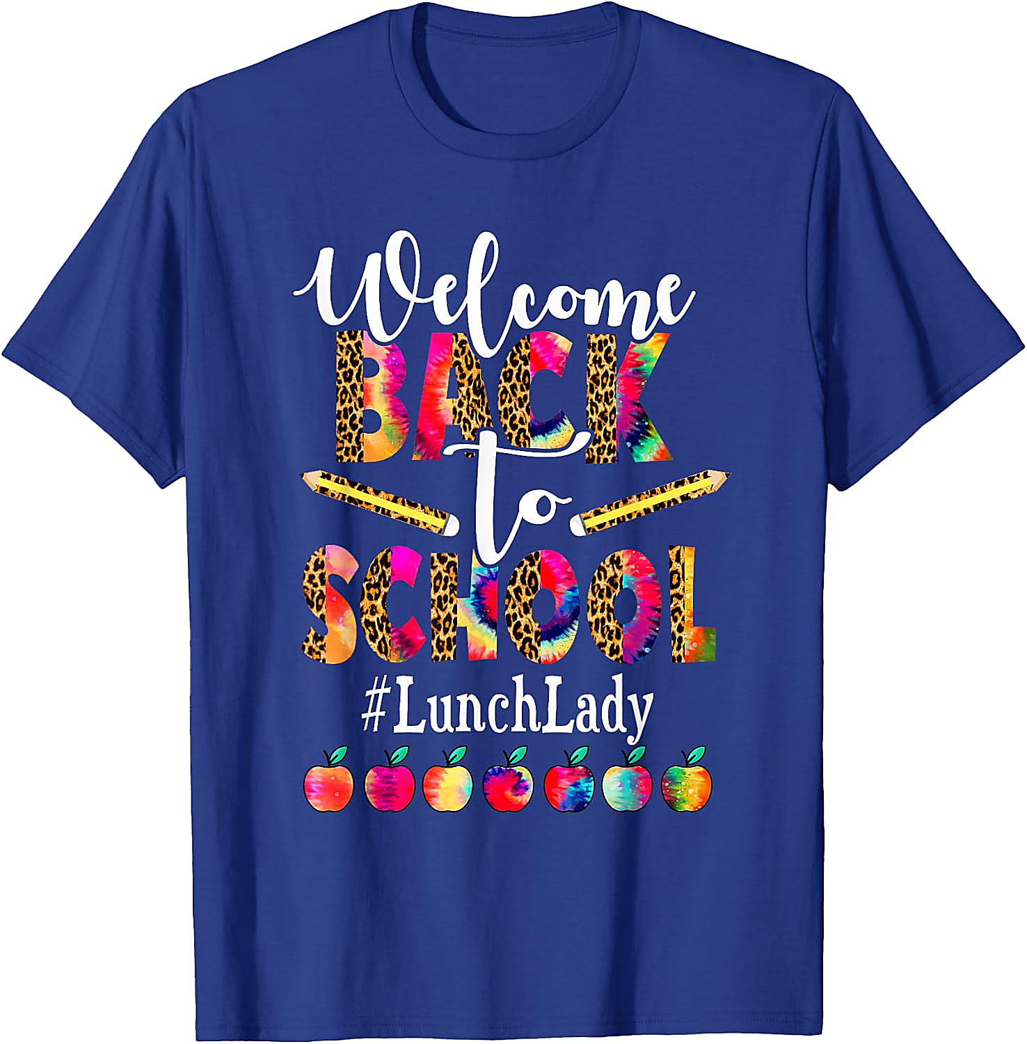 Lunch Lady Back to School T-Shirt | Leopard Tie-Dye Tee