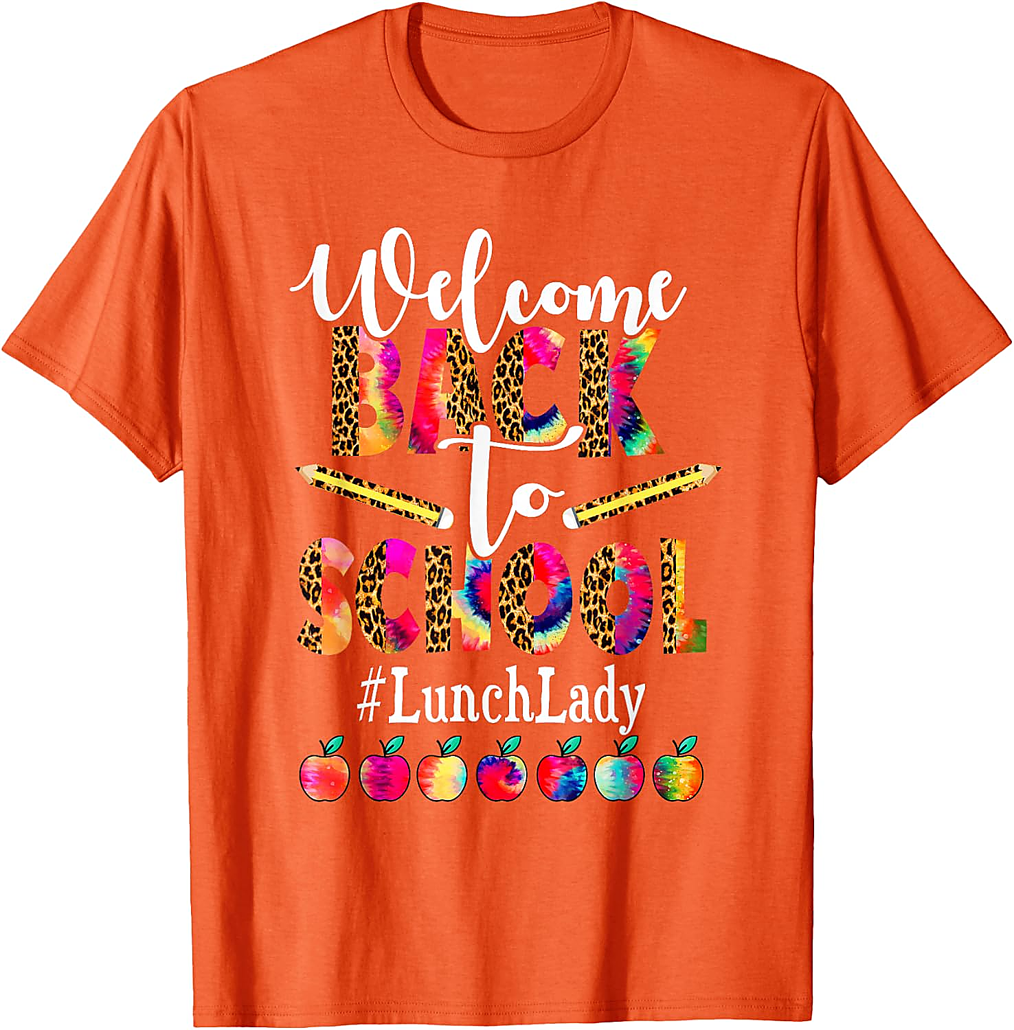 Lunch Lady Back to School T-Shirt | Leopard Tie-Dye Tee