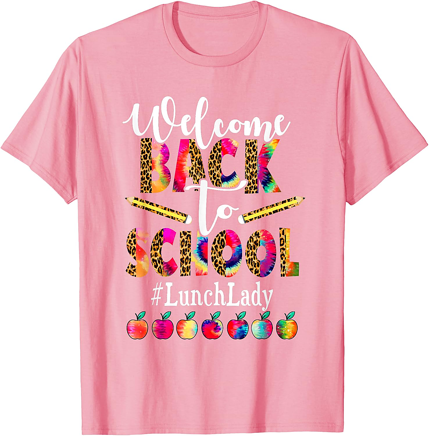 Lunch Lady Back to School T-Shirt | Leopard Tie-Dye Tee