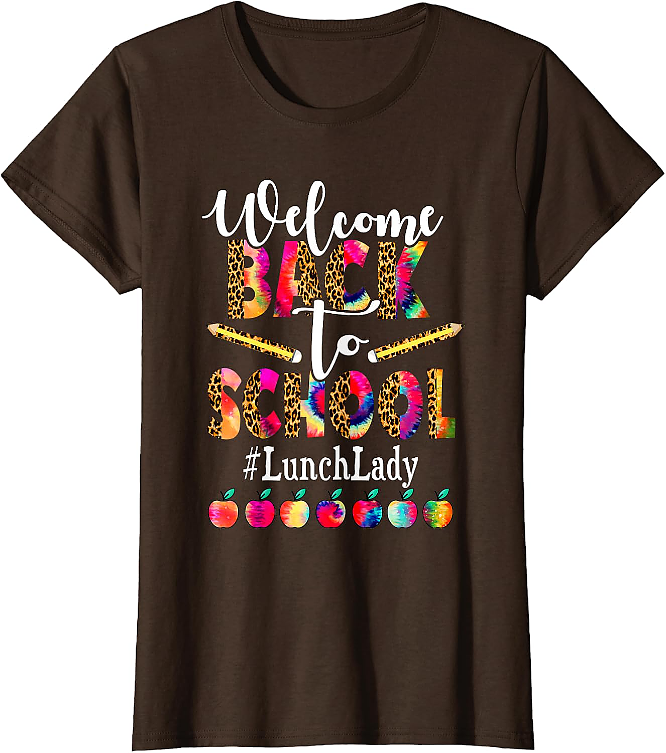 Lunch Lady Back to School T-Shirt | Leopard Tie-Dye Tee